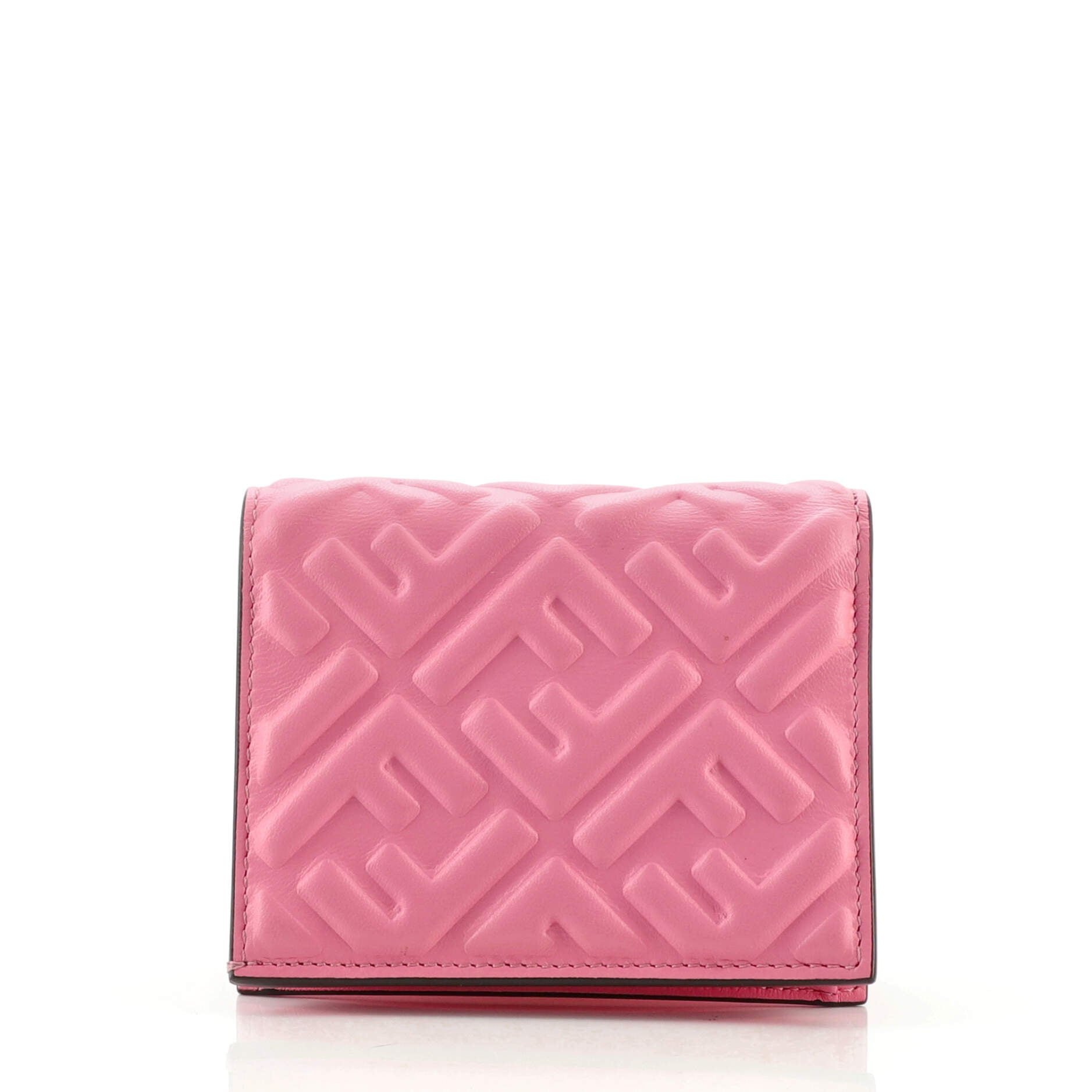 Baguette Bifold Wallet Zucca Embossed Leather Mini