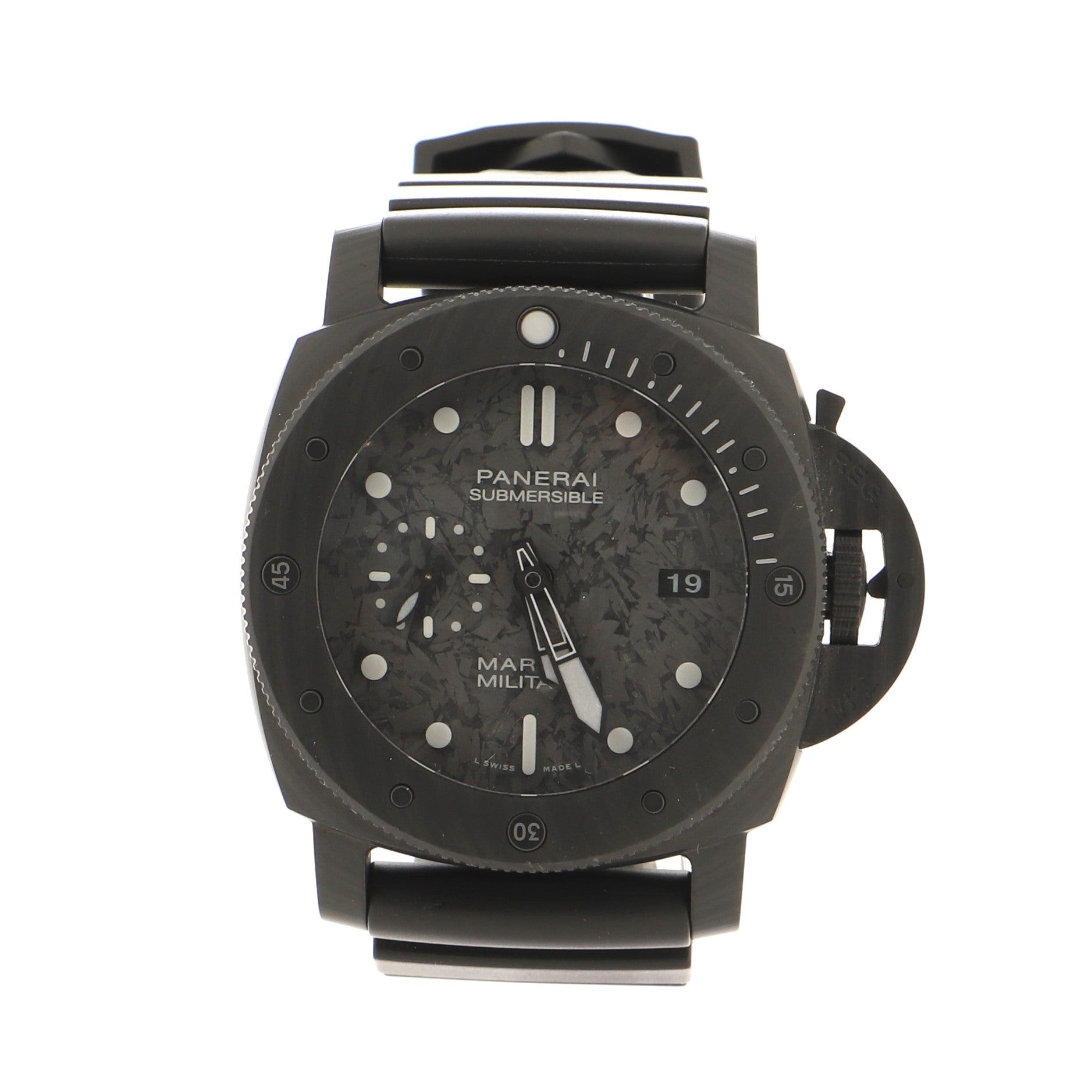 Submersible Marina Militare Carbotech Automatic Watch Carbon and Rubber 47