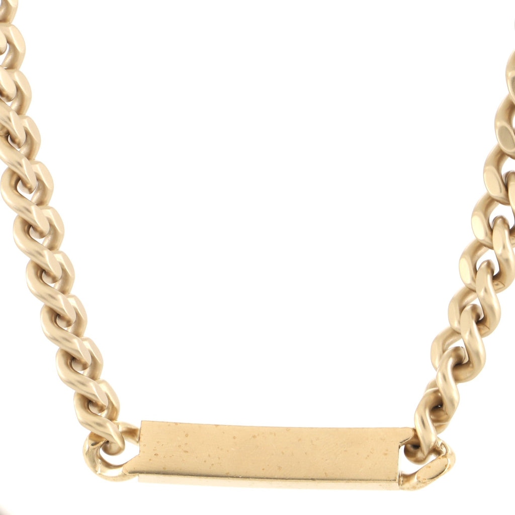 ID Curb Chain Necklace Metal