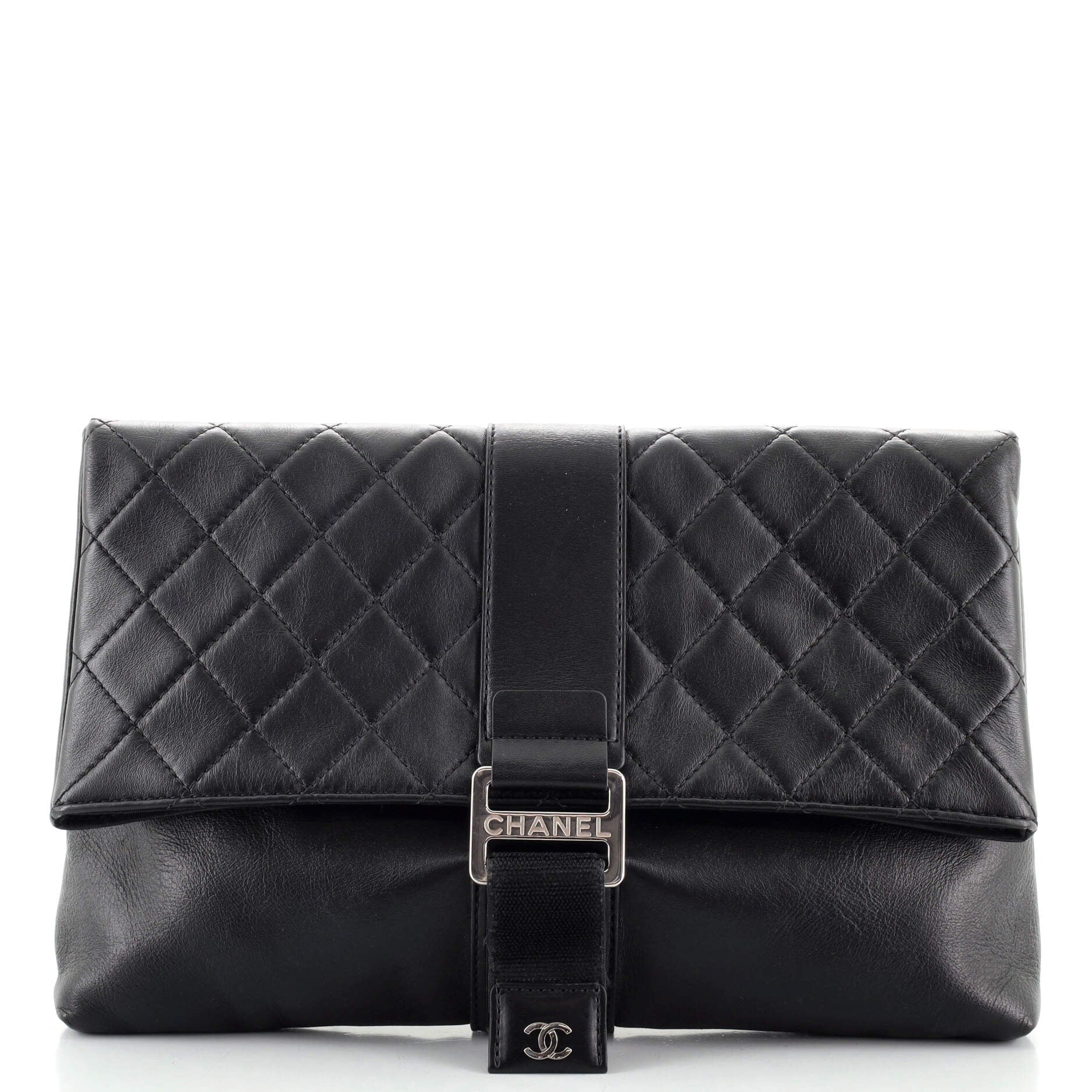 Grip Clutch Quilted Lambskin