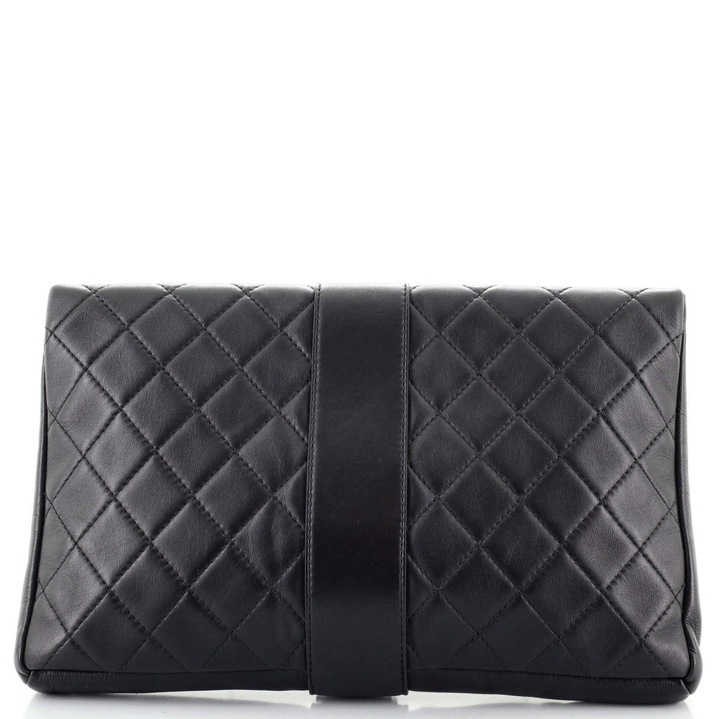 Grip Clutch Quilted Lambskin