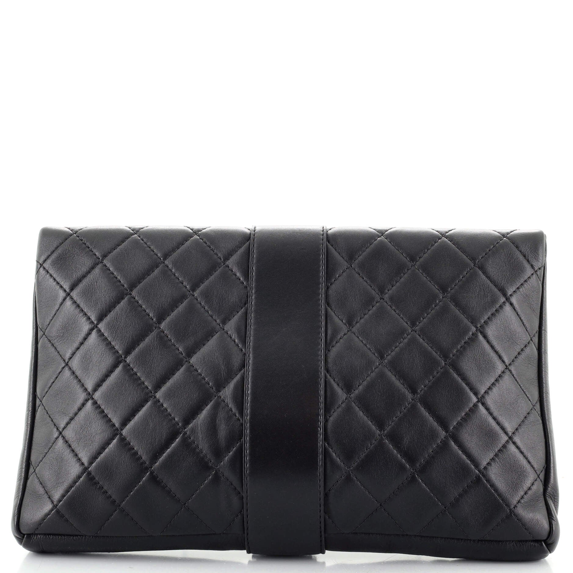Grip Clutch Quilted Lambskin