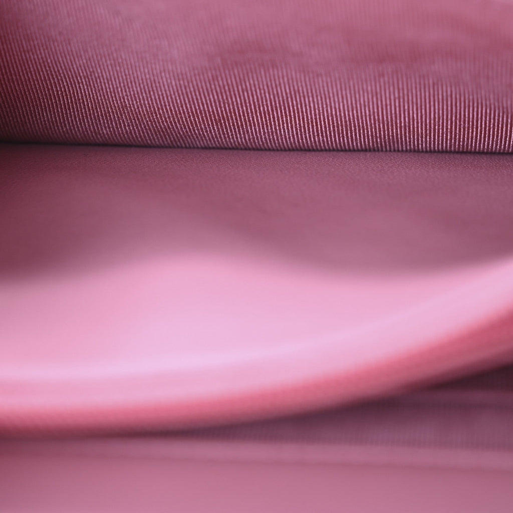 Lambskin Quilted Wallet On Chain WOC Pink