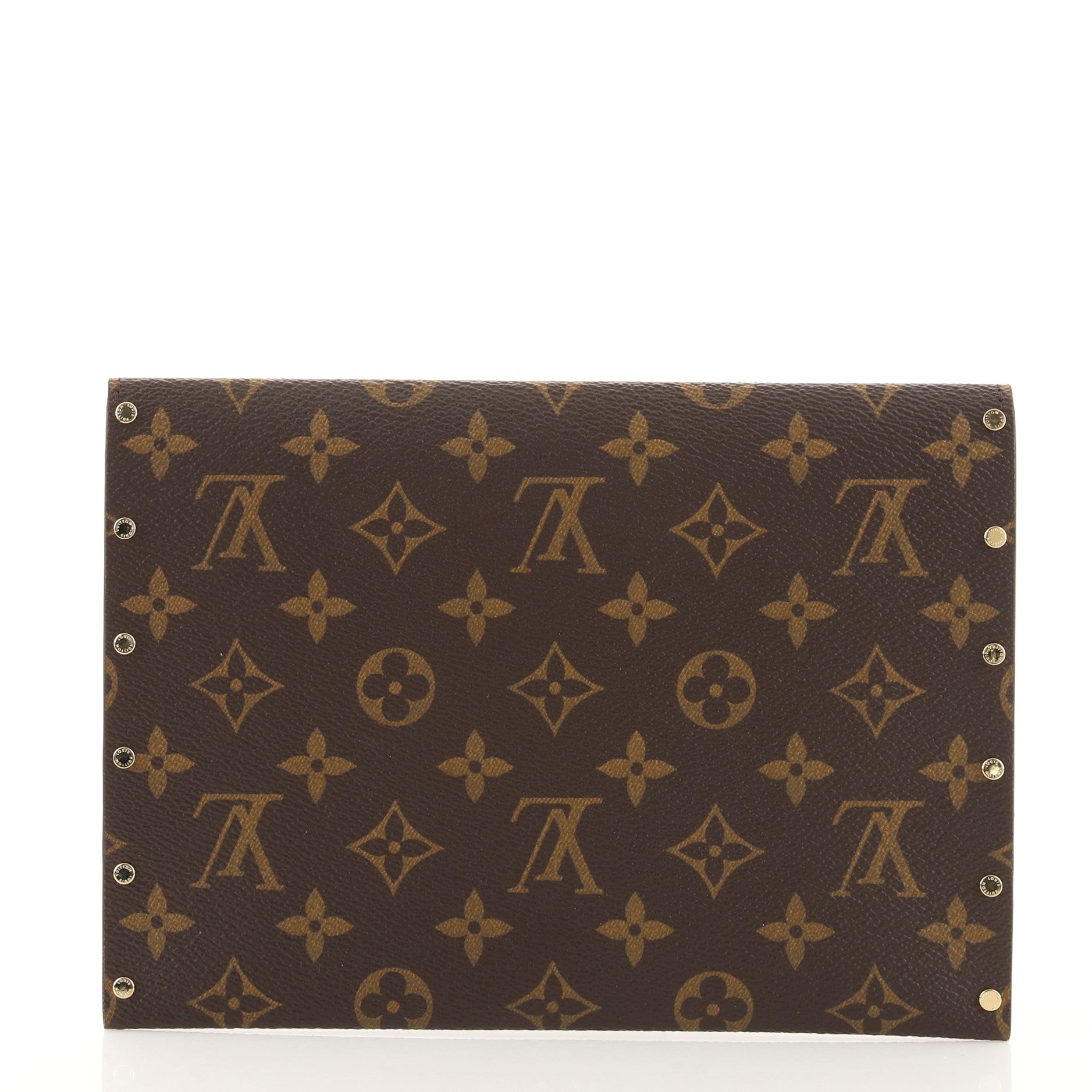 Rivets Envelope Clutch Monogram Canvas
