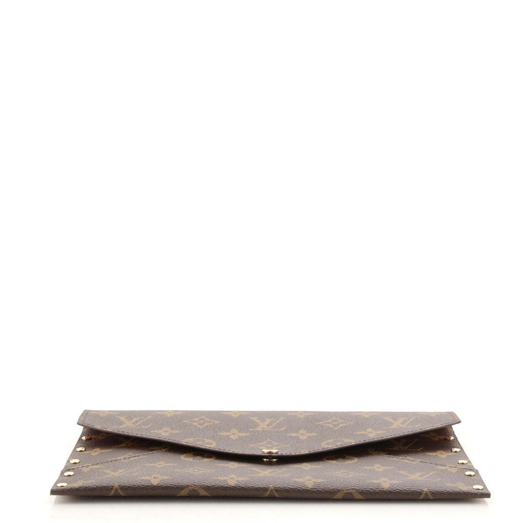 Rivets Envelope Clutch Monogram Canvas