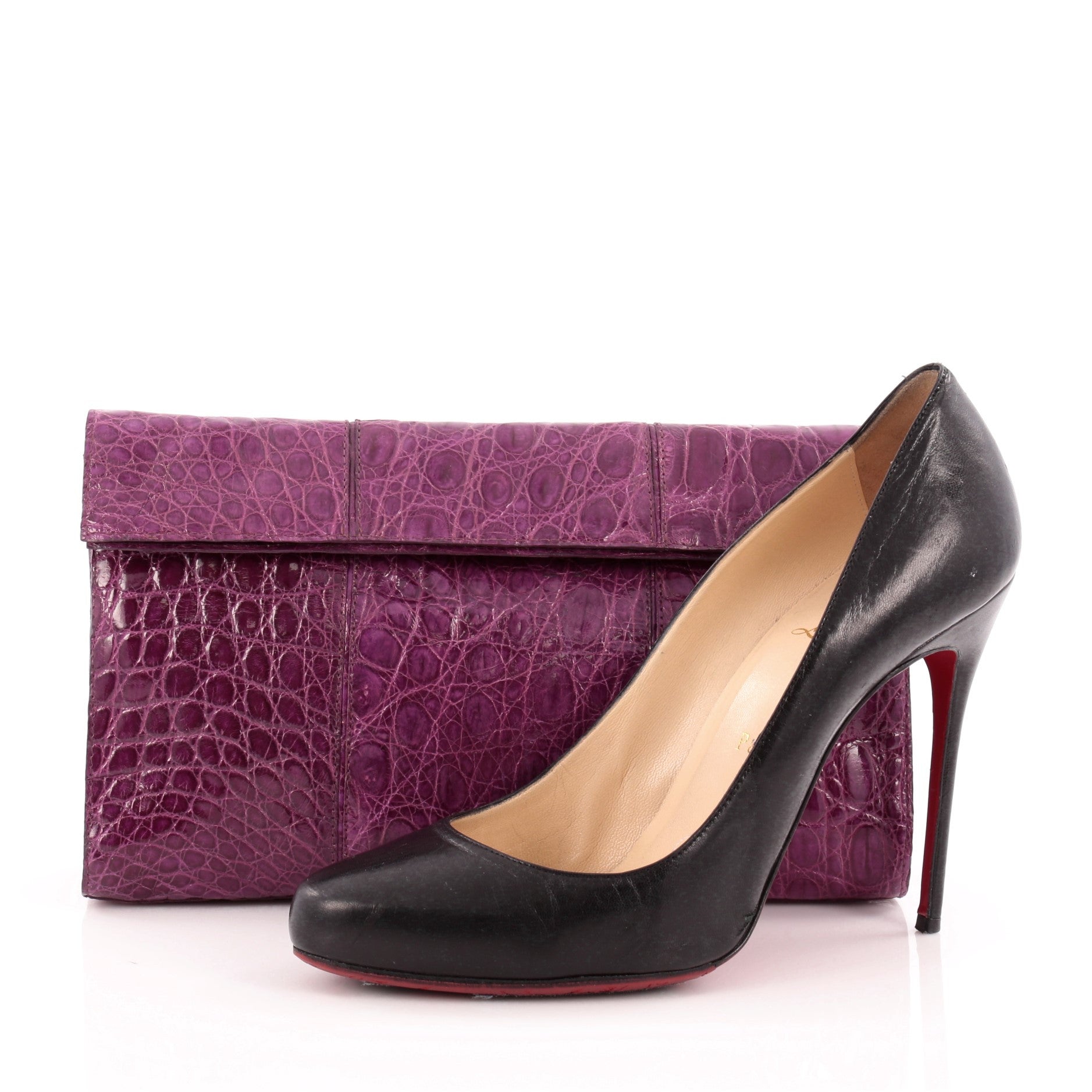Flap Clutch Crocodile Small