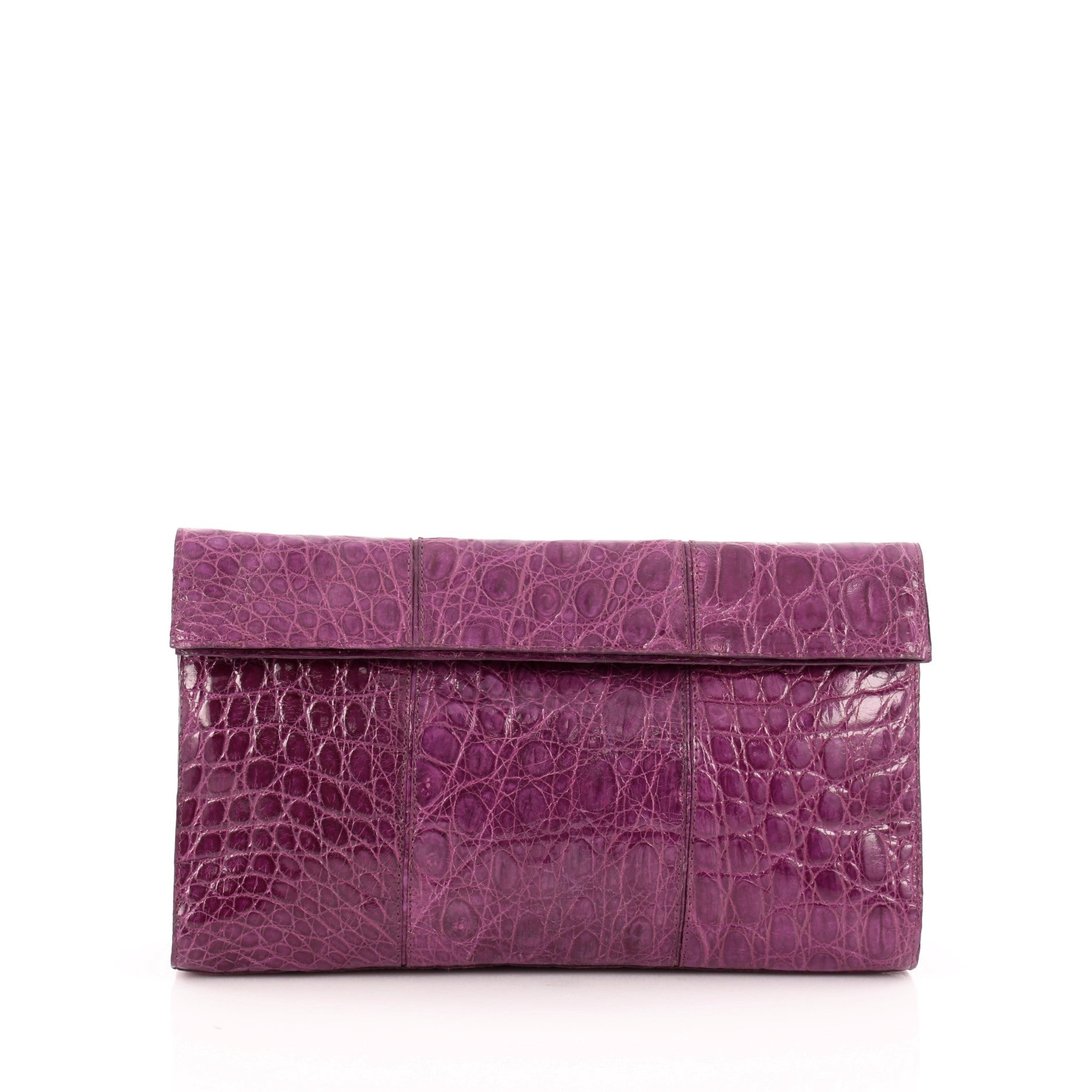Flap Clutch Crocodile Small