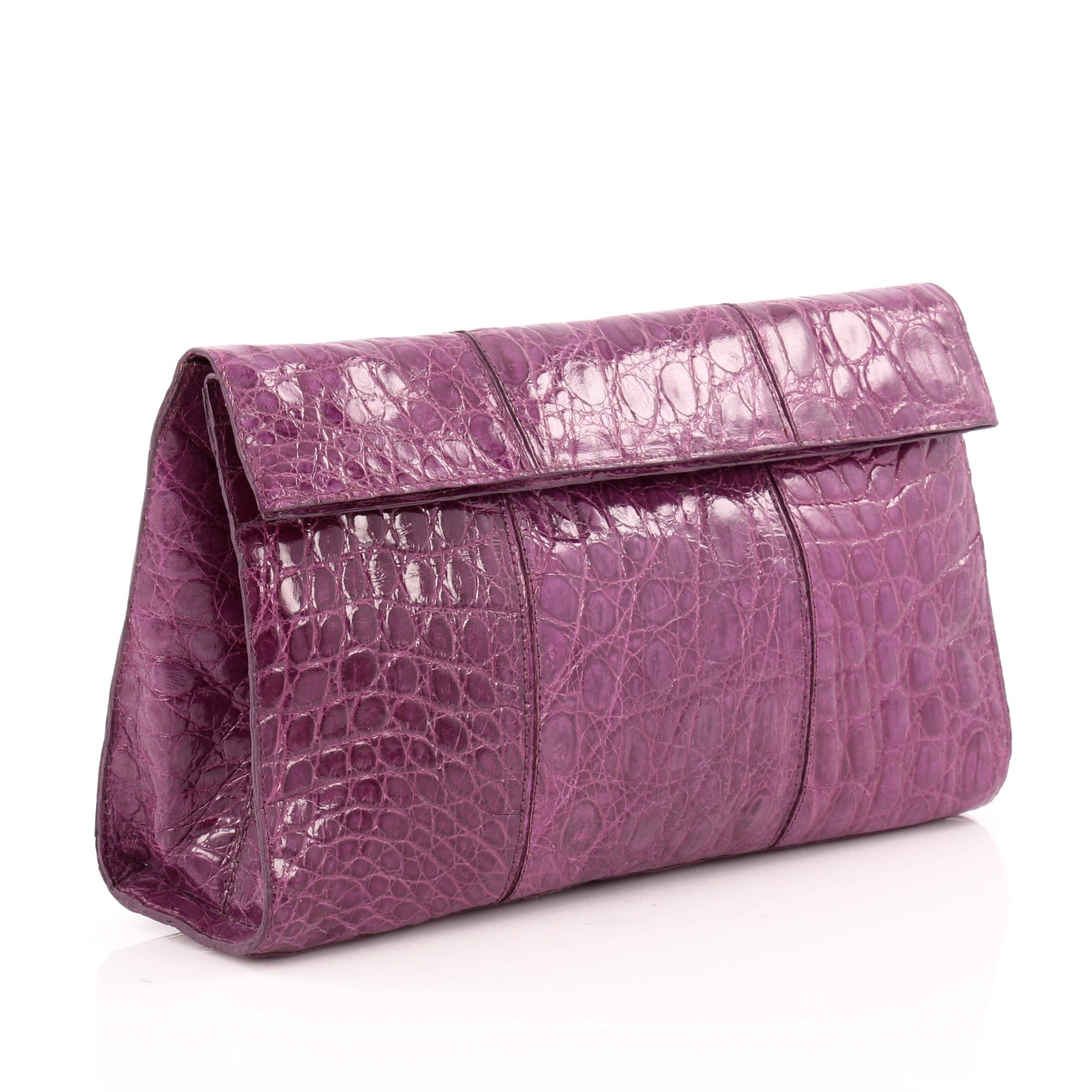 Flap Clutch Crocodile Small