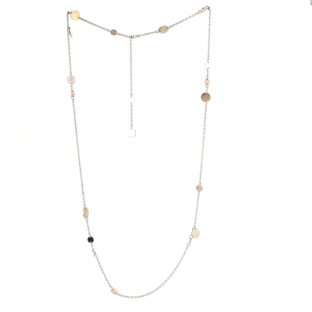 Confetti Long Necklace Sterling Silver and 18K Rose Gold