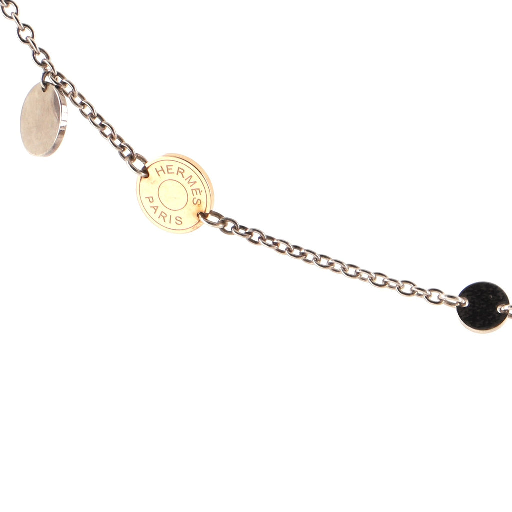 Confetti Long Necklace Sterling Silver and 18K Rose Gold
