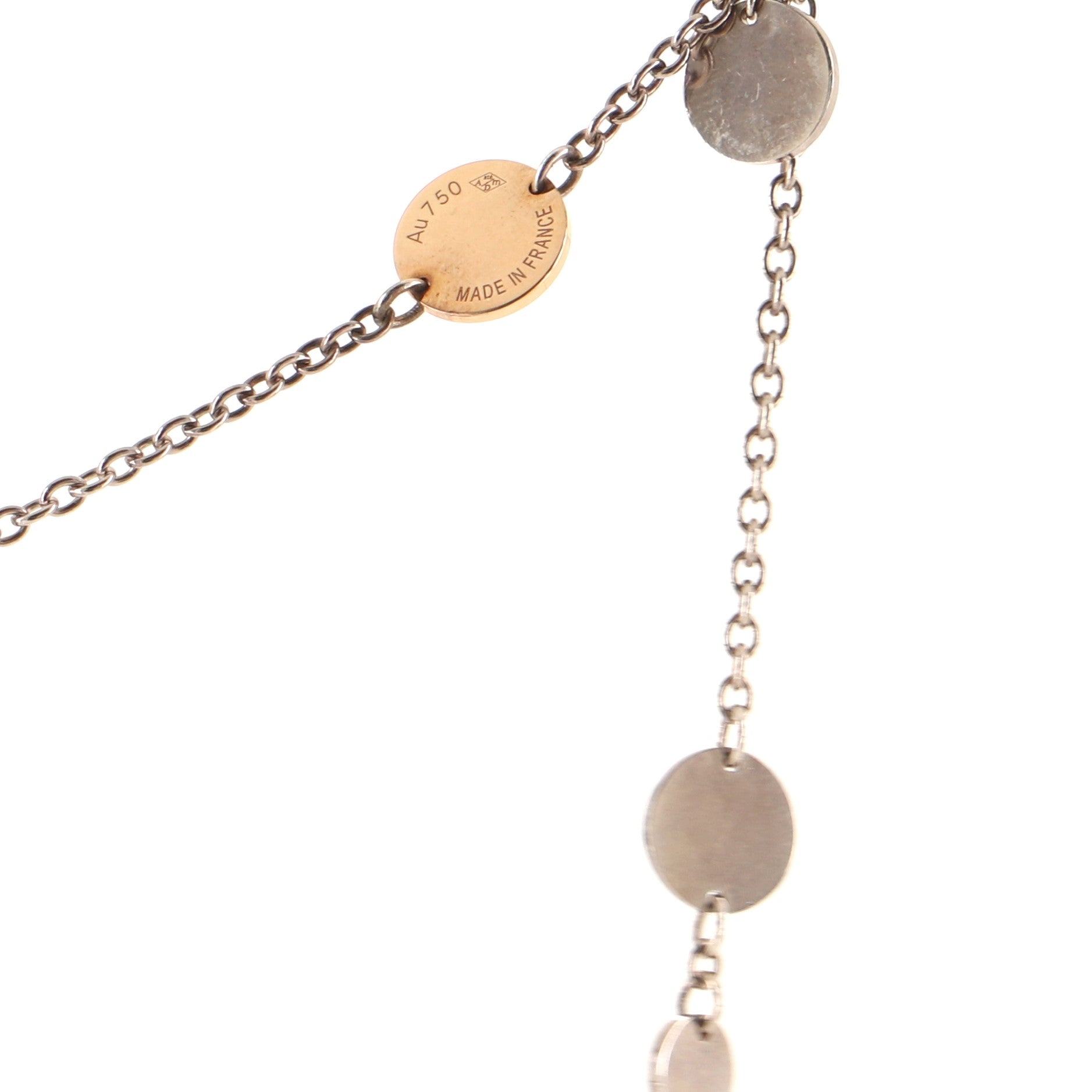 Confetti Long Necklace Sterling Silver and 18K Rose Gold