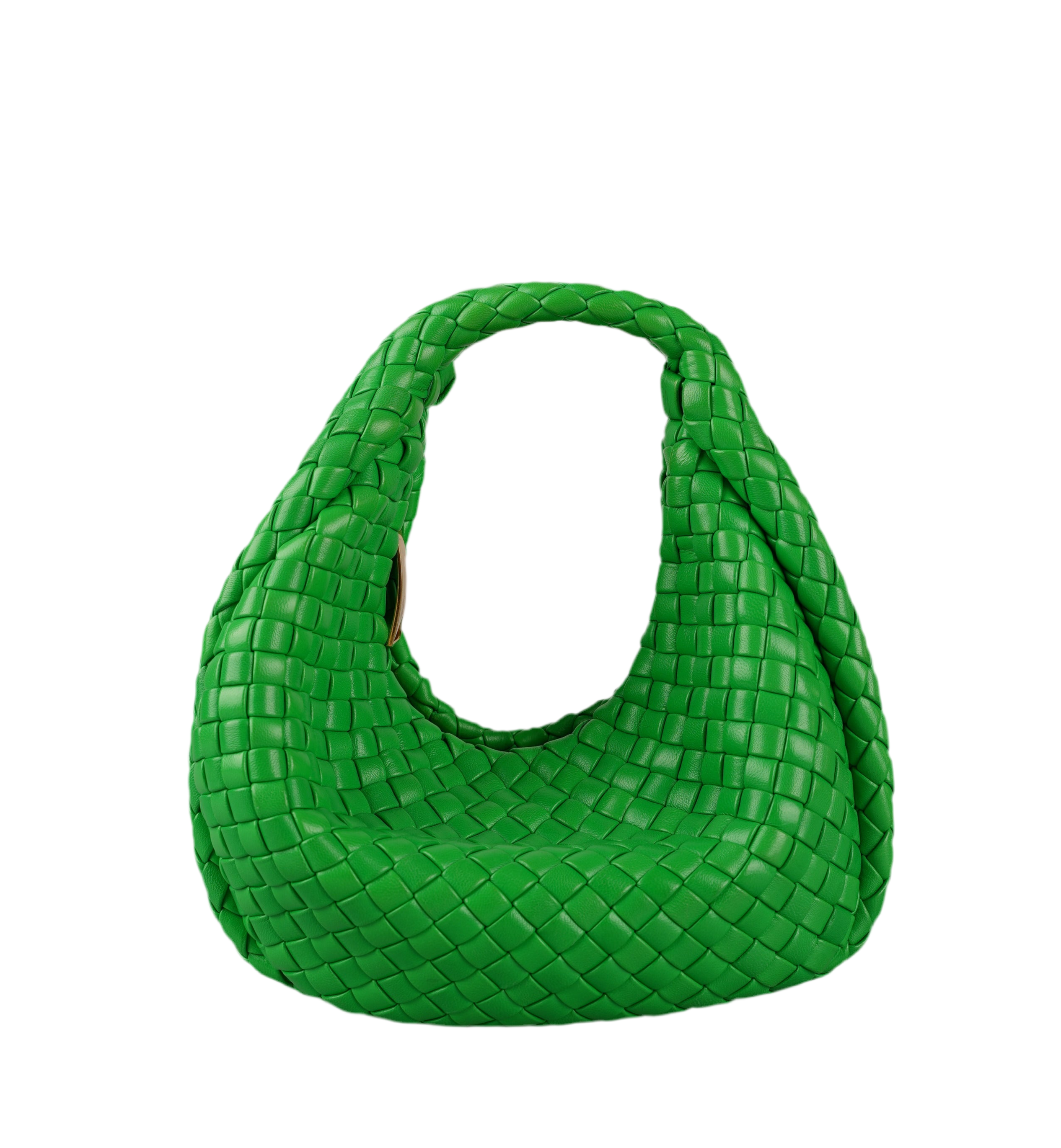 Bottega Veneta Green Mini Padded Intreccio Leather Top Handle Bag