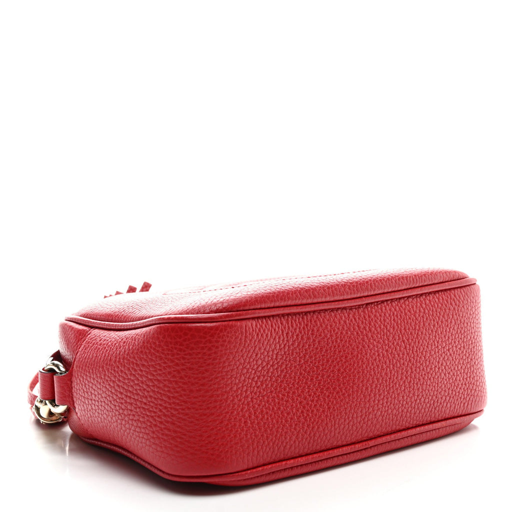 Pebbled Calfskin Small Soho Disco Bag Tabasco Red