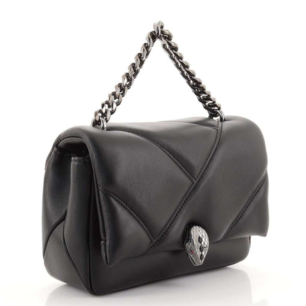 Serpenti Cabochon Shoulder Bag Diagonal Quilted Leather Mini