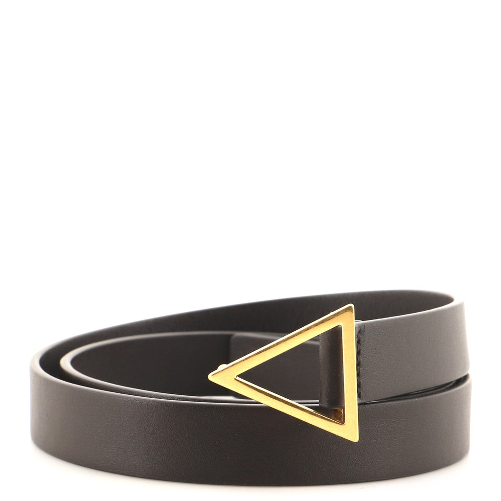 Triangle Buckle Belt Leather Thin 80