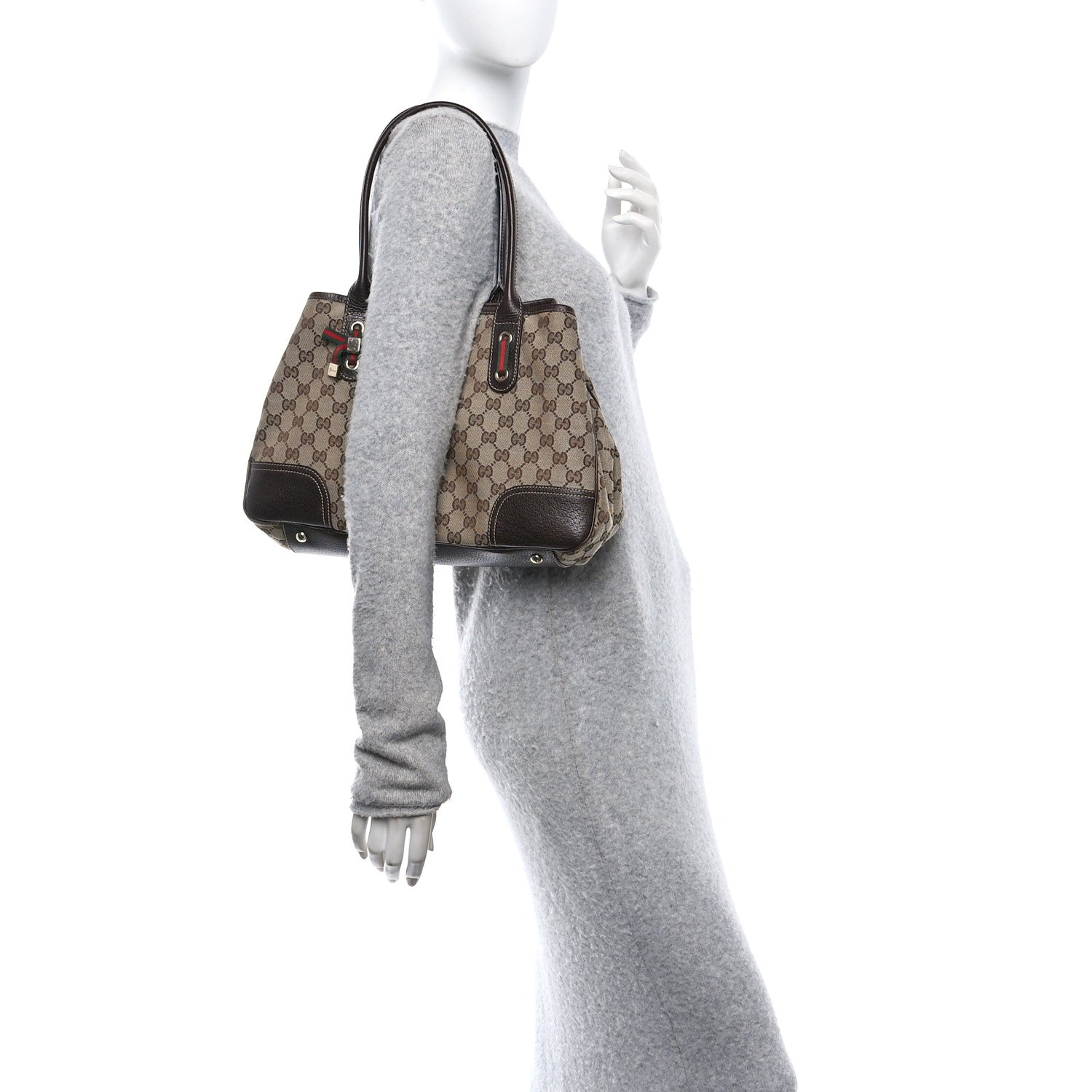 Monogram Medium Princy Tote Dark Brown