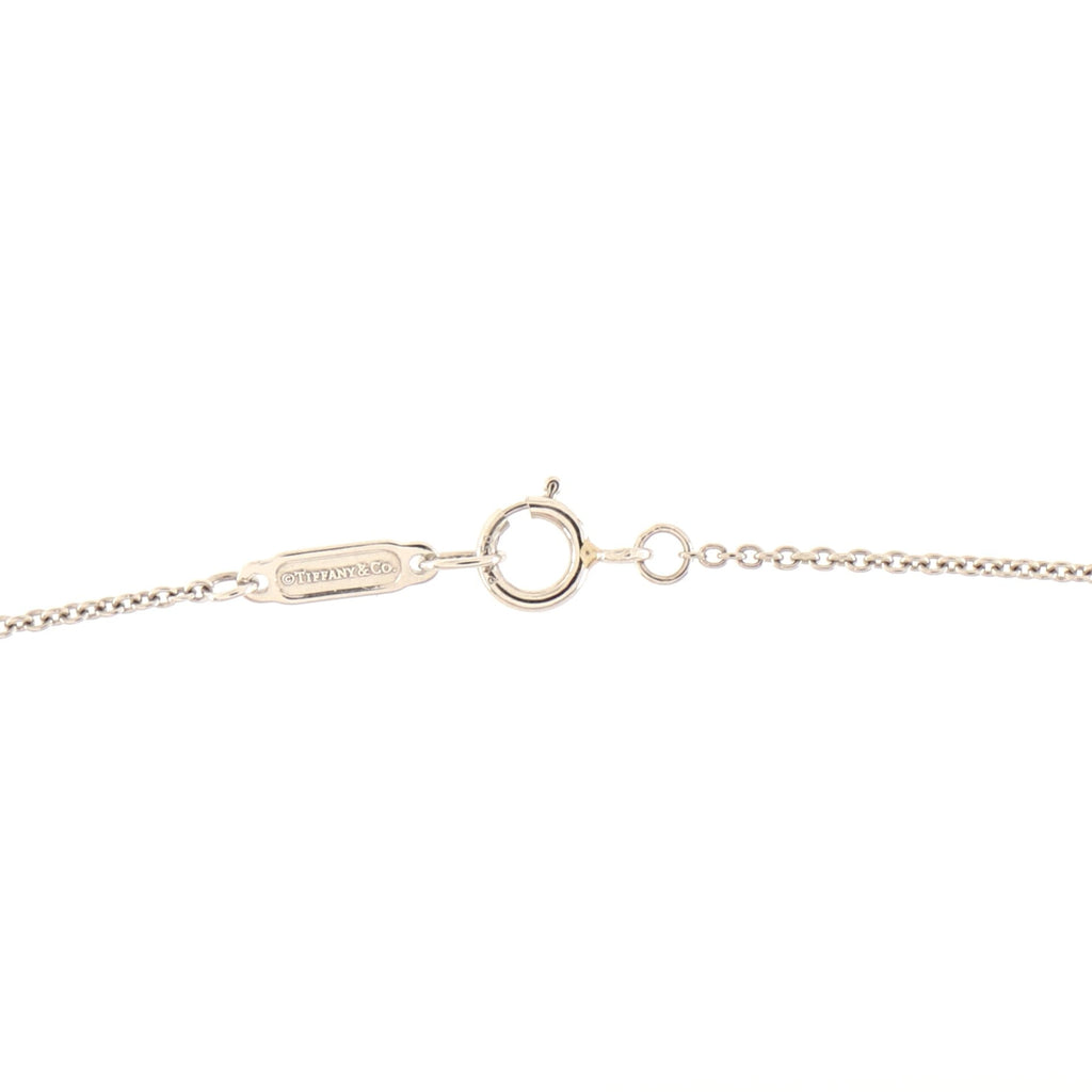 Paper Flowers Pendant Necklace Platinum with Pave Diamonds Small