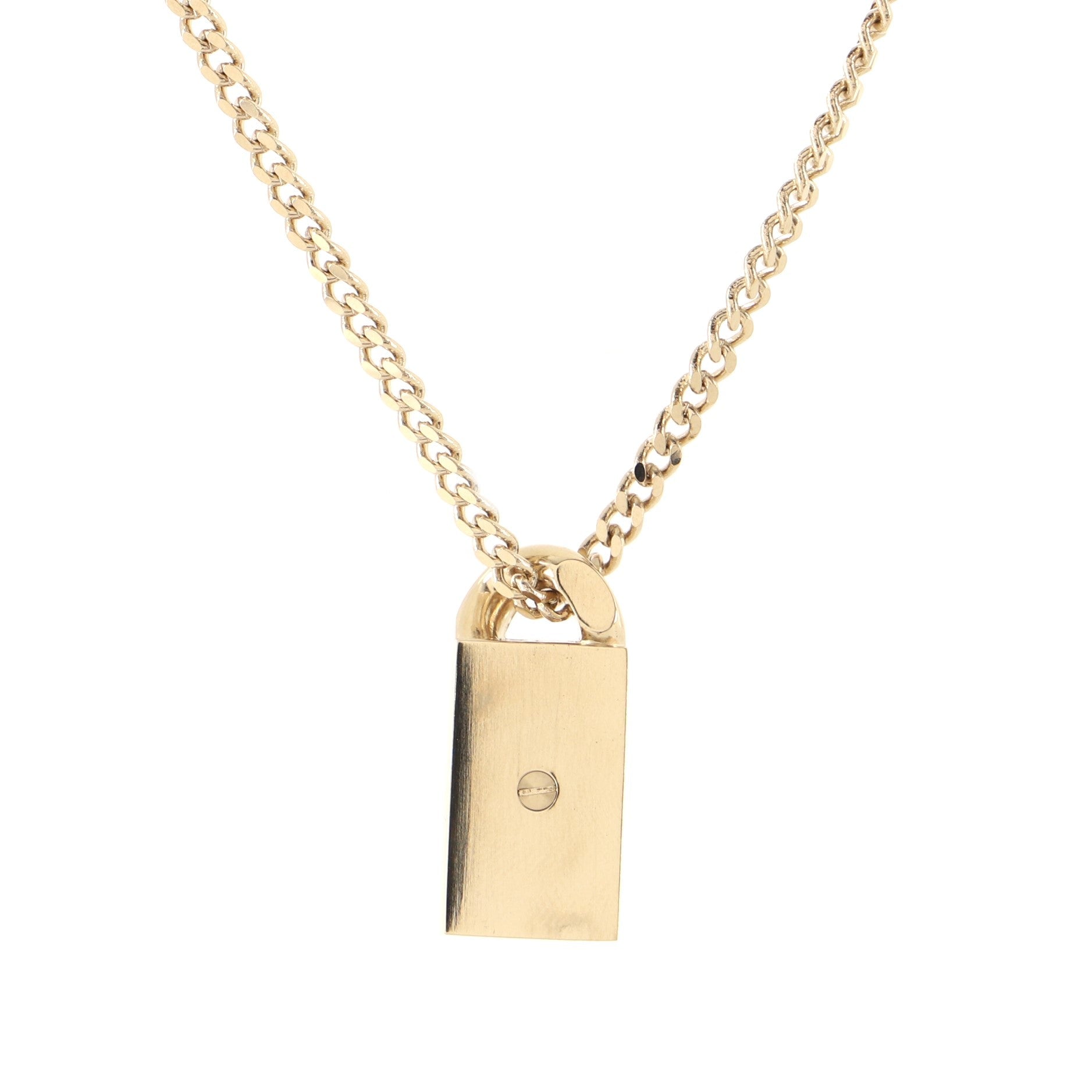 CC Dog Tag Pendant Necklace Metal with Crystals