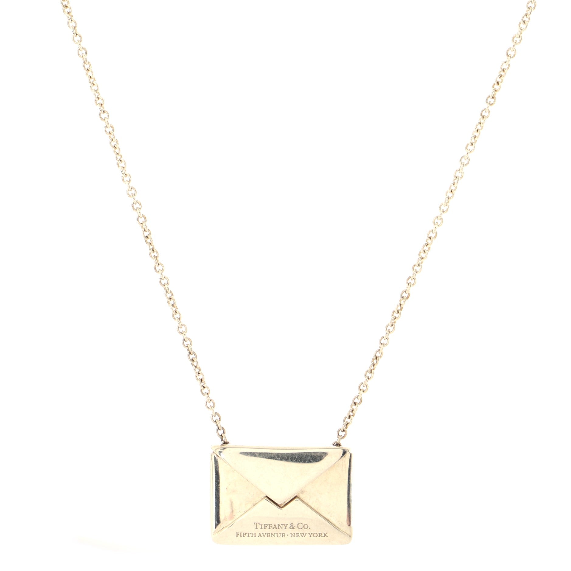 Sweet Nothings Envelope Pendant Necklace Sterling Silver