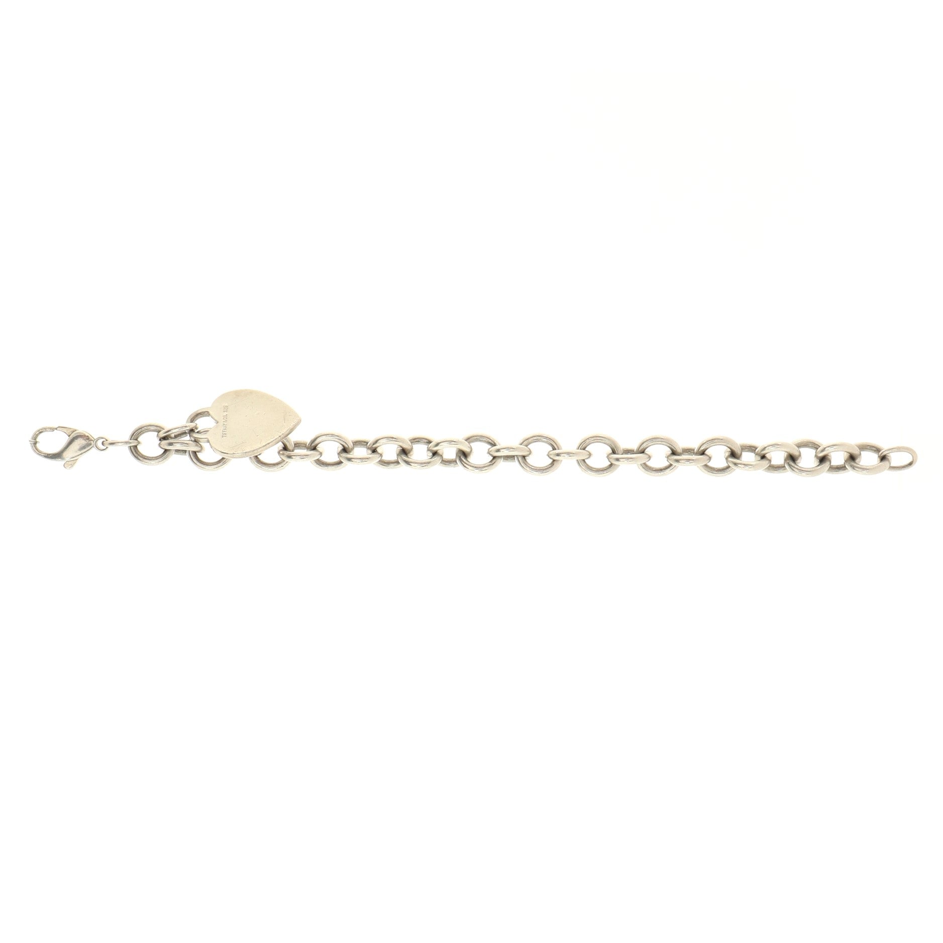 Heart Tag Bracelet Sterling Silver
