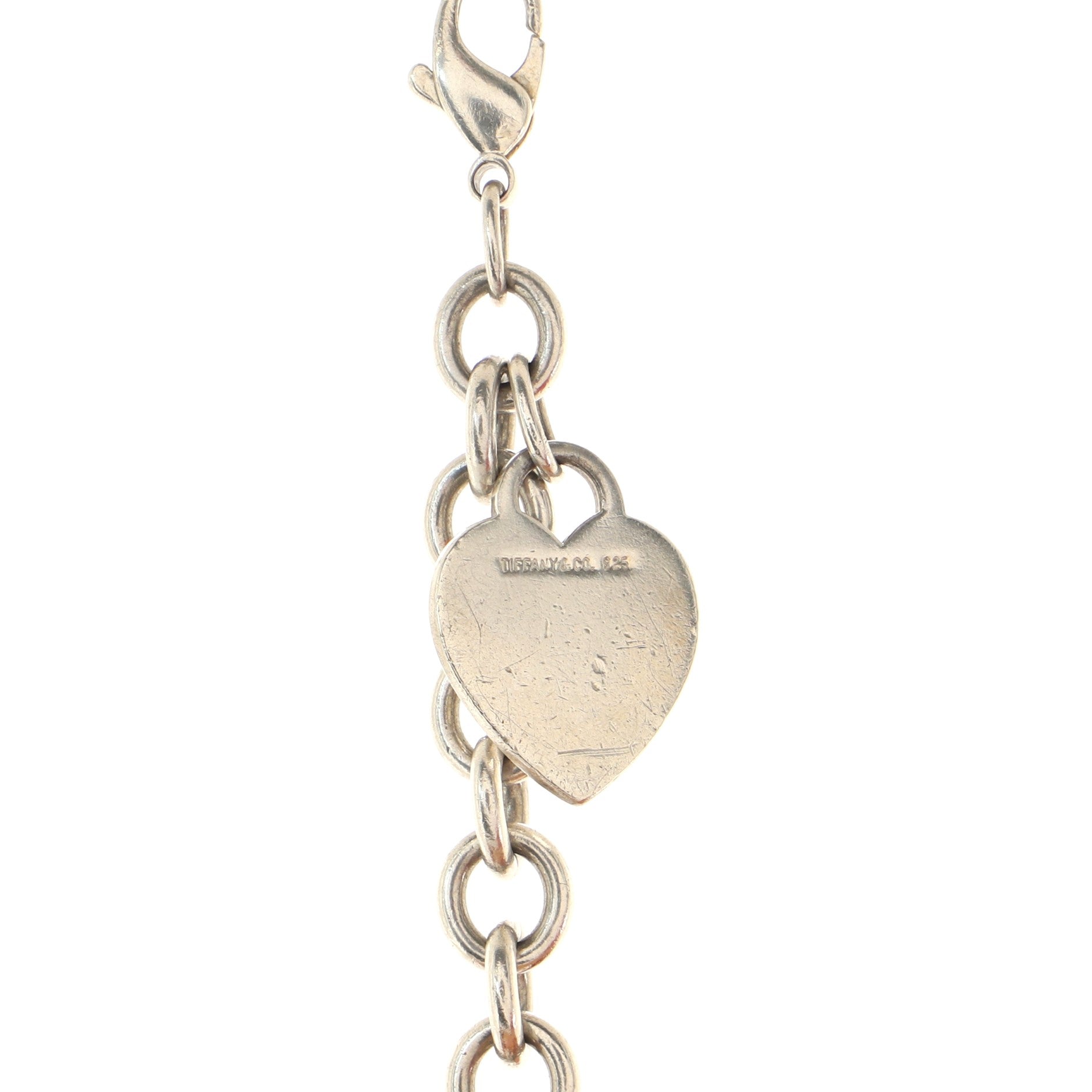 Heart Tag Bracelet Sterling Silver
