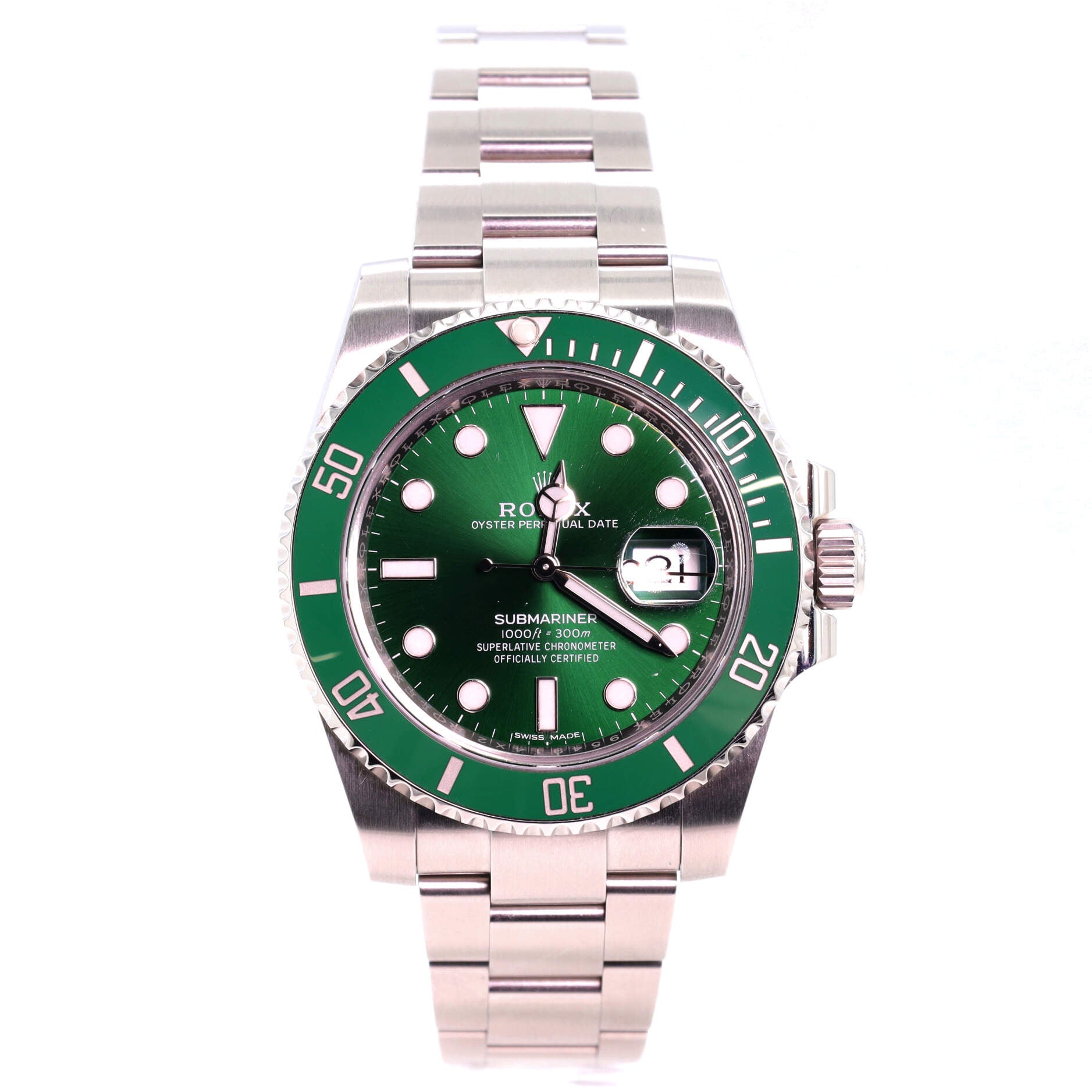 Oyster Perpetual Submariner Hulk Date Automatic Watch Stainless Steel and Cerachrom 40