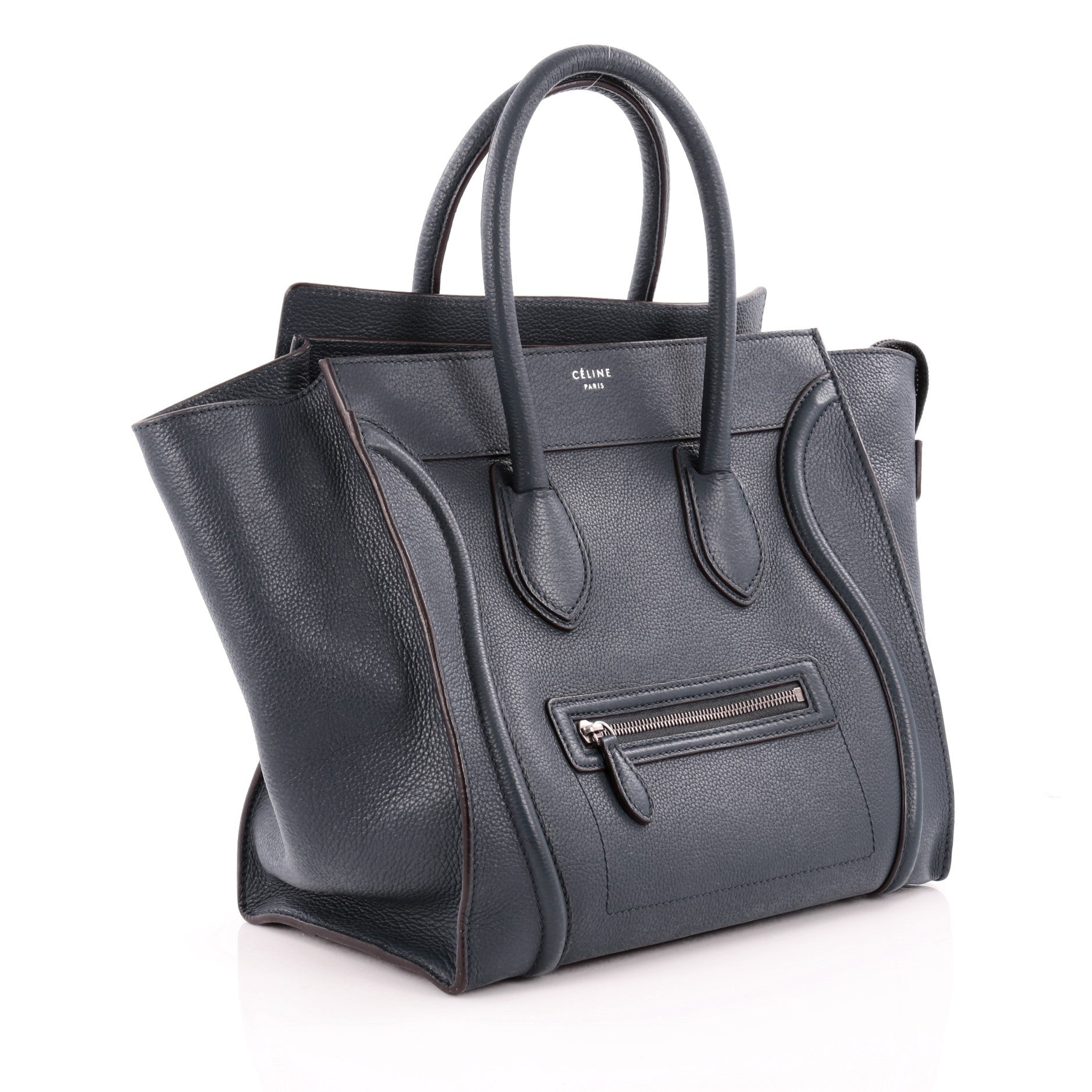 Luggage Handbag Grainy Leather Mini