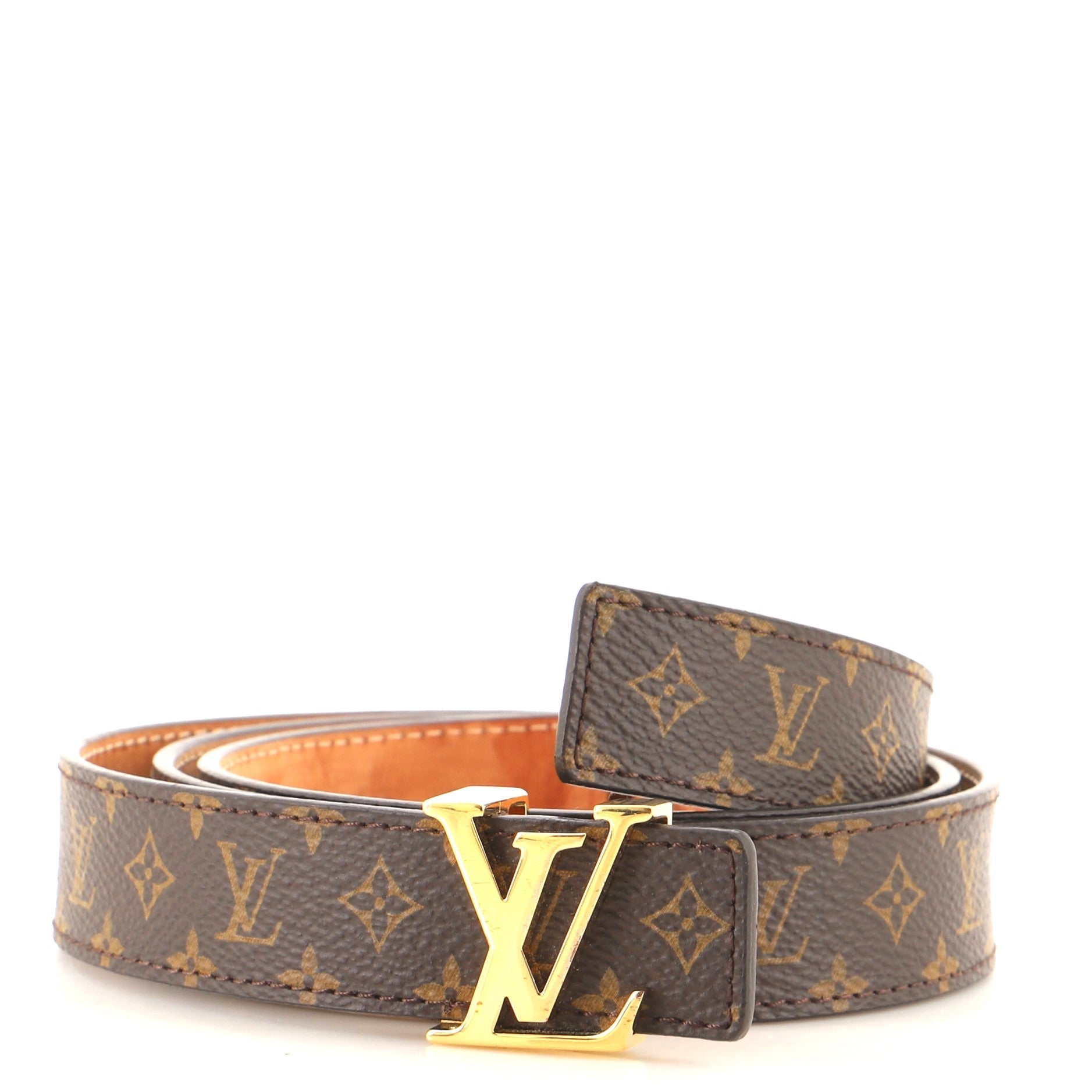 LV Initiales Belt Monogram Canvas Thin 90