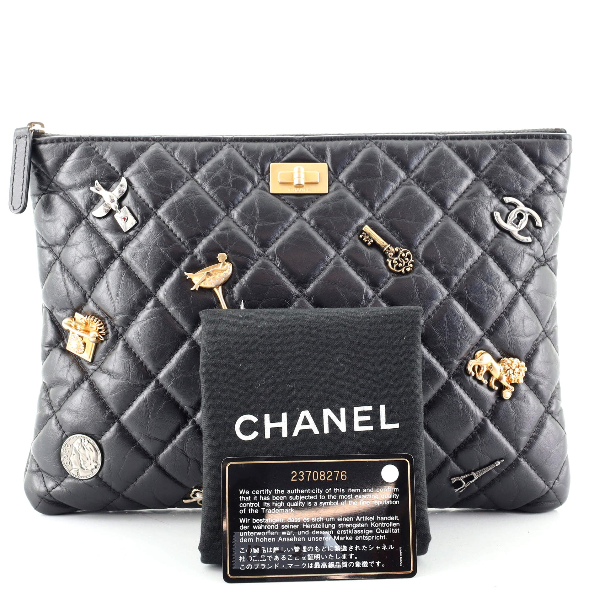 Lucky Charms Reissue 2.55 O Case Clutch Quilted Aged Calfskin Medium