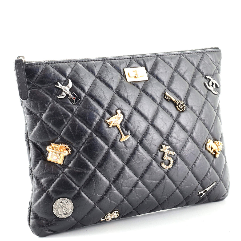 Lucky Charms Reissue 2.55 O Case Clutch Quilted Aged Calfskin Medium