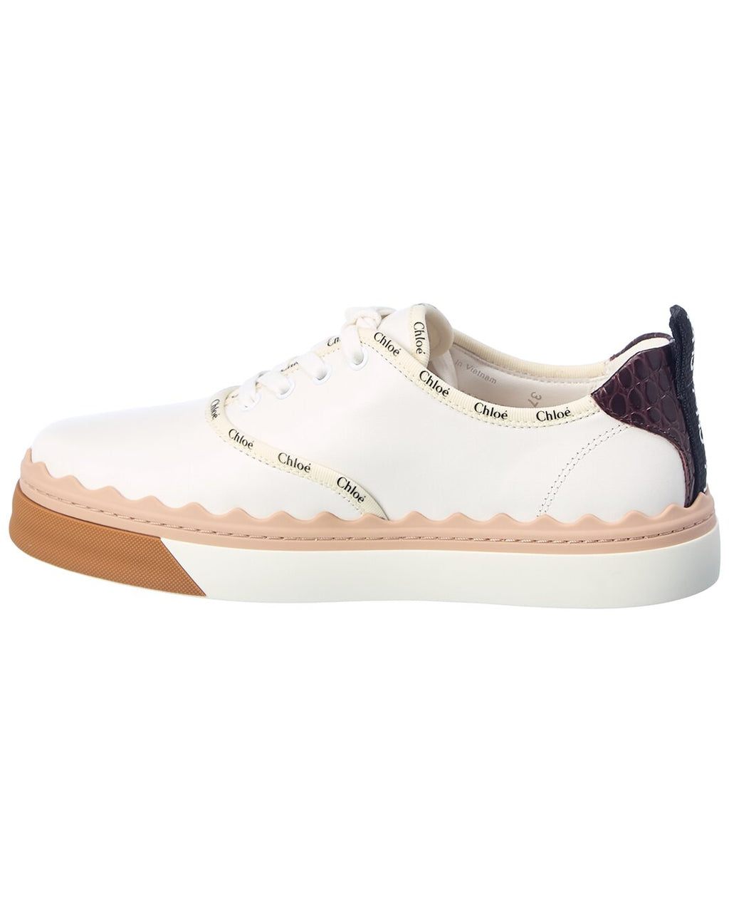 CHLOÉ LAUREN LEATHER SNEAKERS