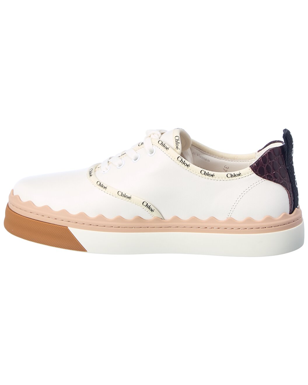 CHLOÉ LAUREN LEATHER SNEAKERS