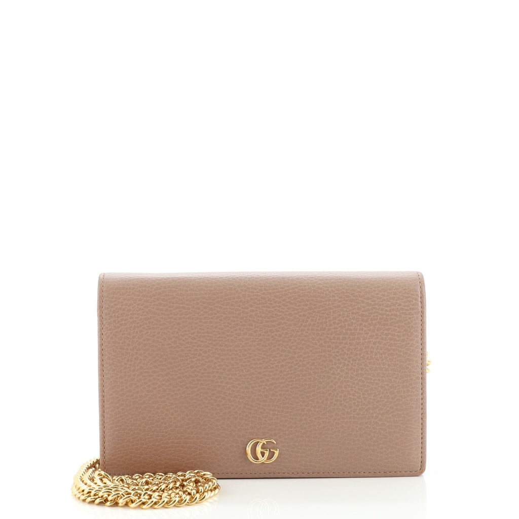 Petite GG Marmont Chain Wallet Leather Mini