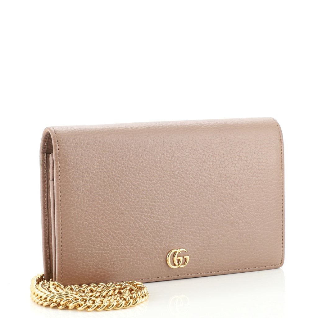 Petite GG Marmont Chain Wallet Leather Mini