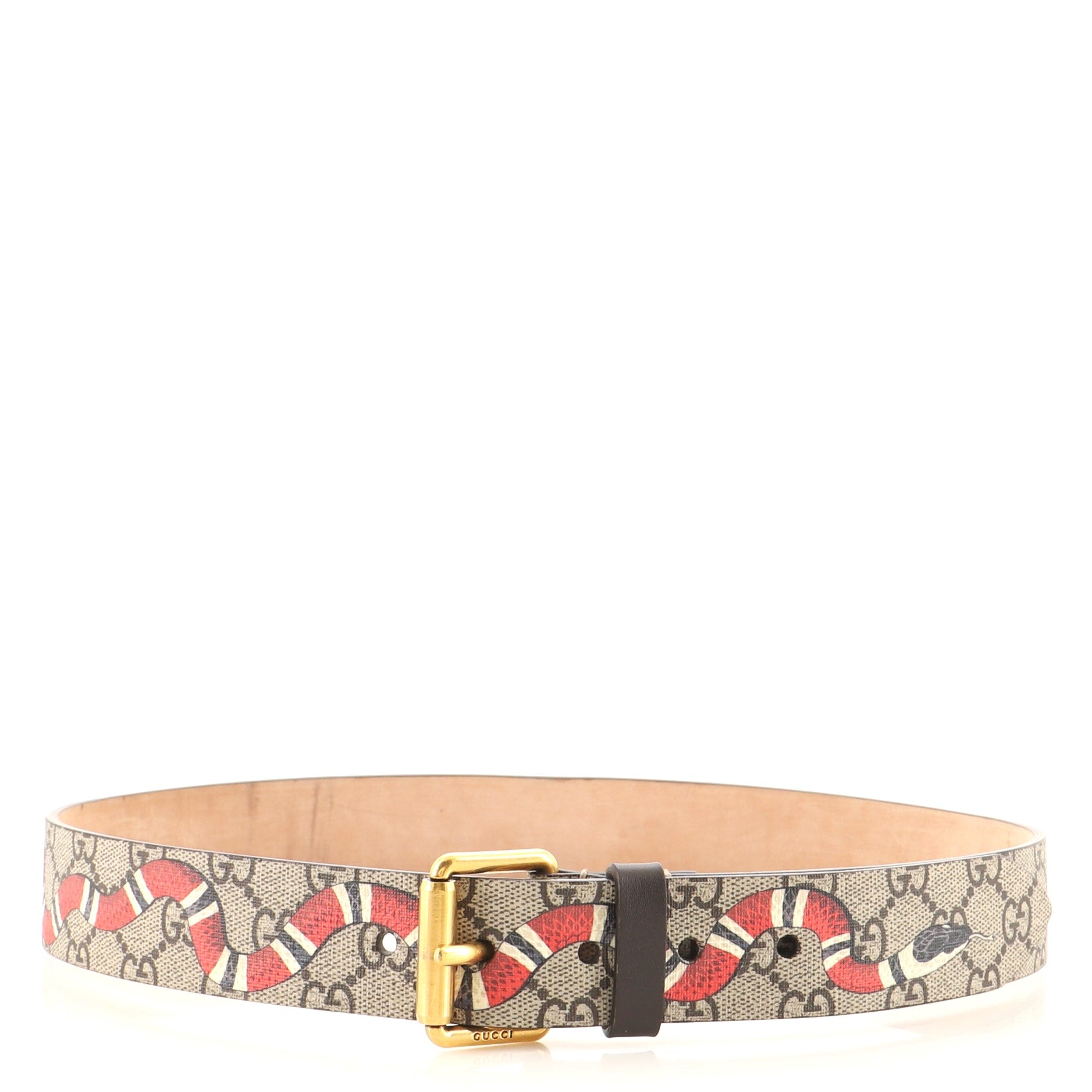 Buckle Belt Print GG Coated Canvas Wide 85