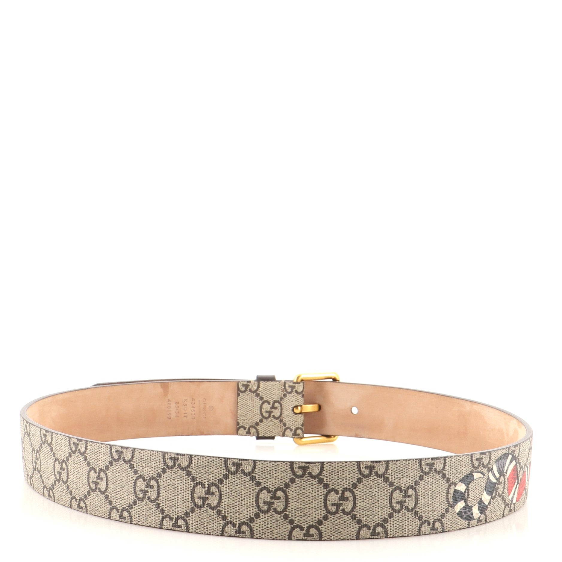 Buckle Belt Print GG Coated Canvas Wide 85