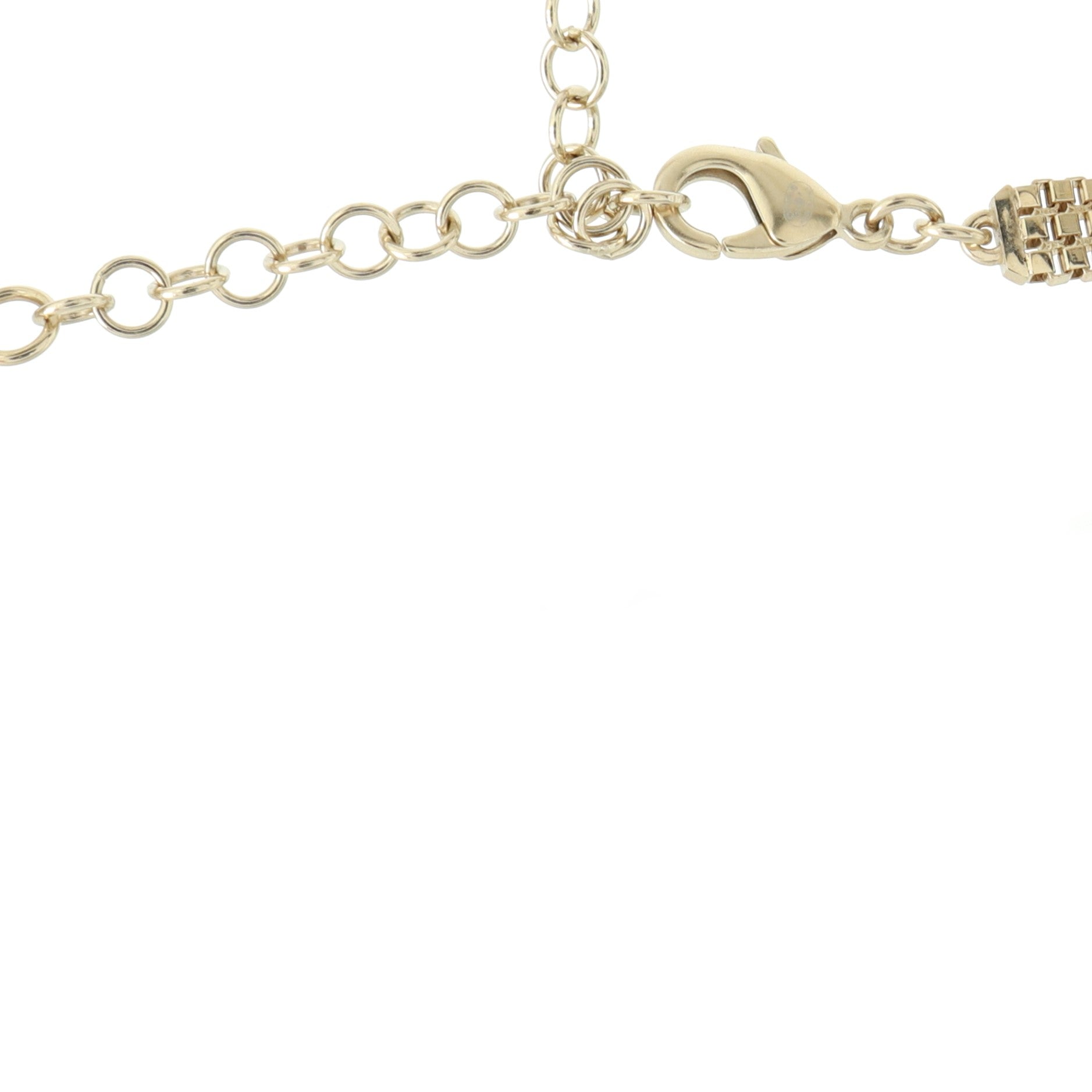 CC Medallion Chain Link Choker Necklace Metal