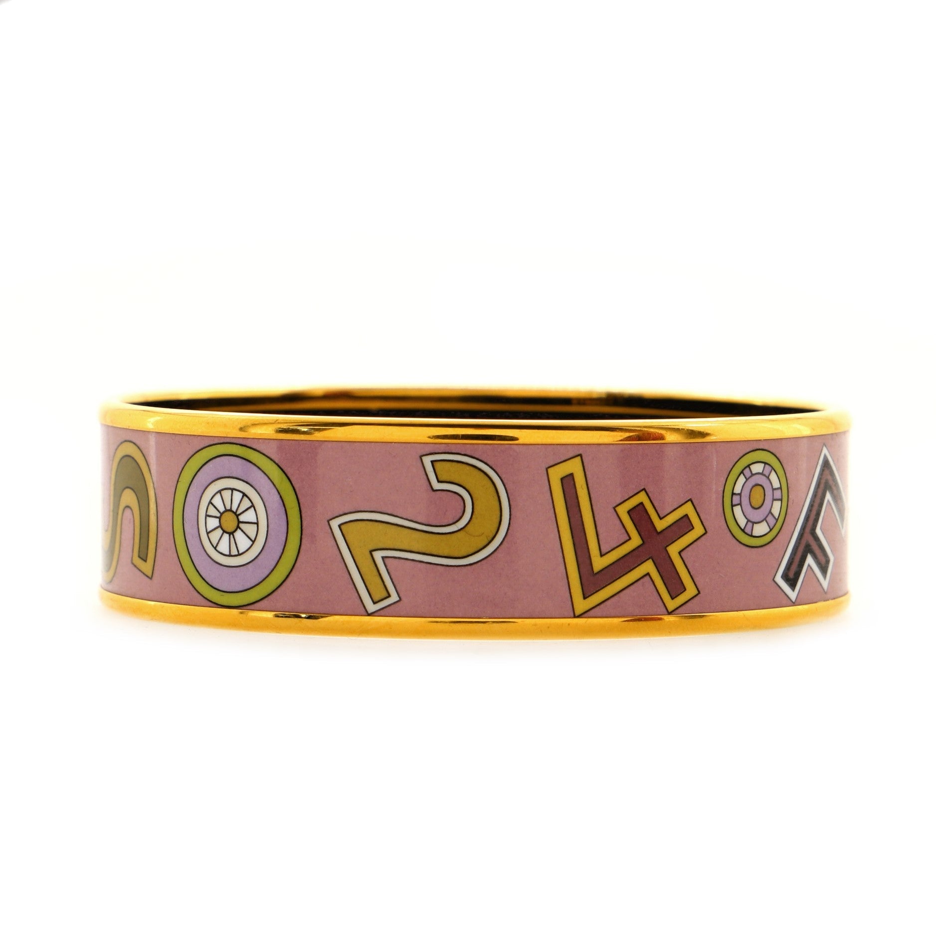 Bangle Bracelet Printed Enamel Wide