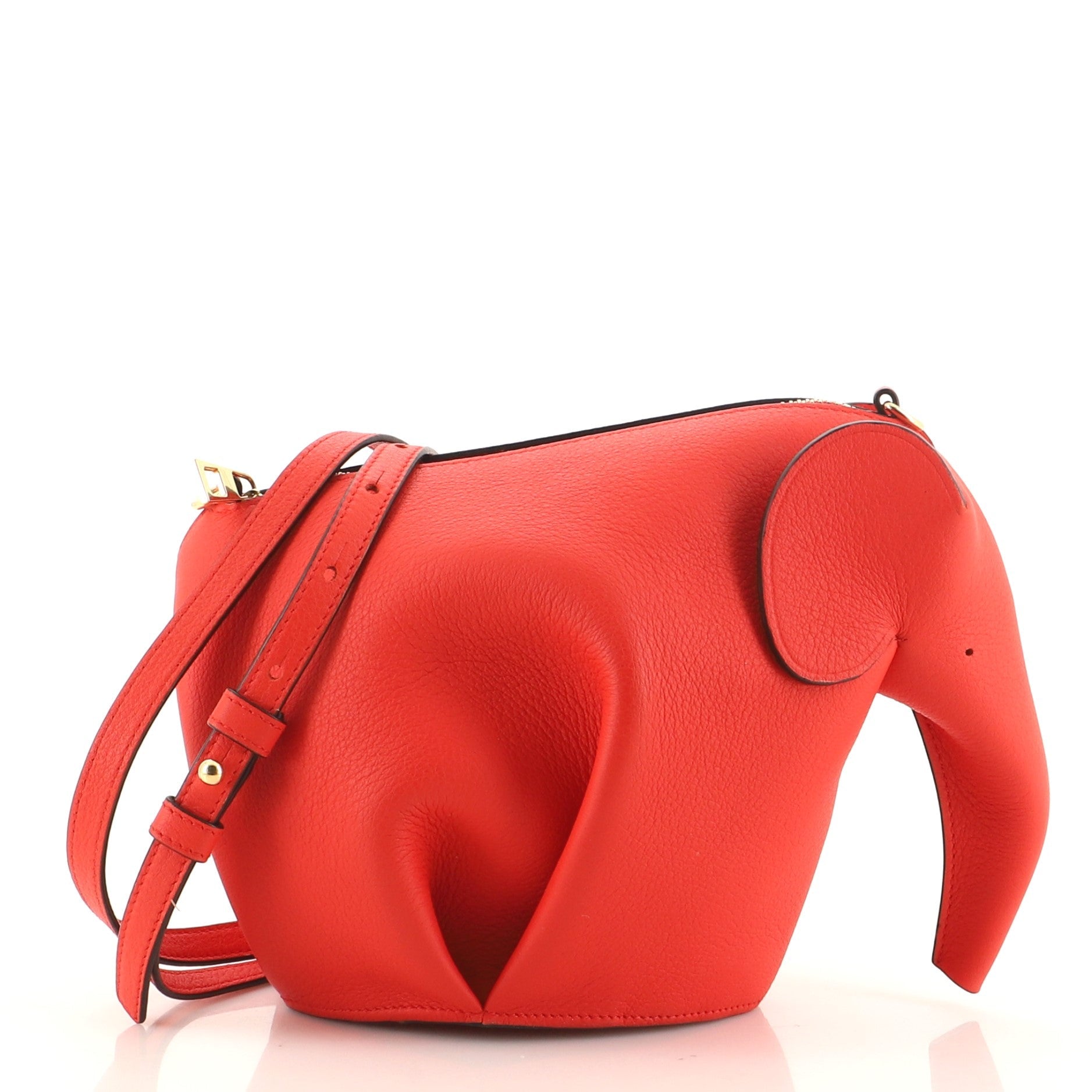 Elephant Crossbody Bag Leather Mini