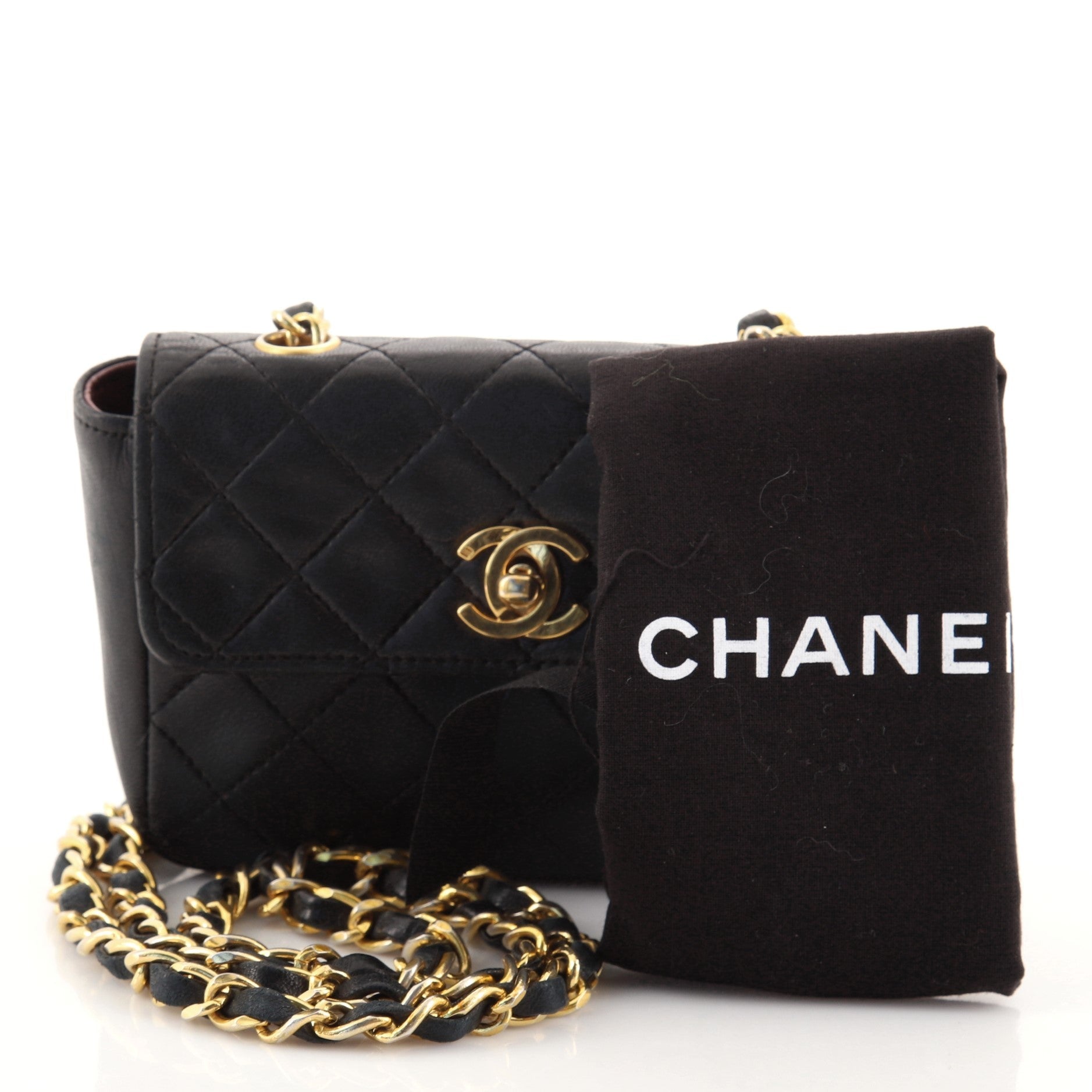 Vintage CC Chain Flap Bag Quilted Lambskin Mini