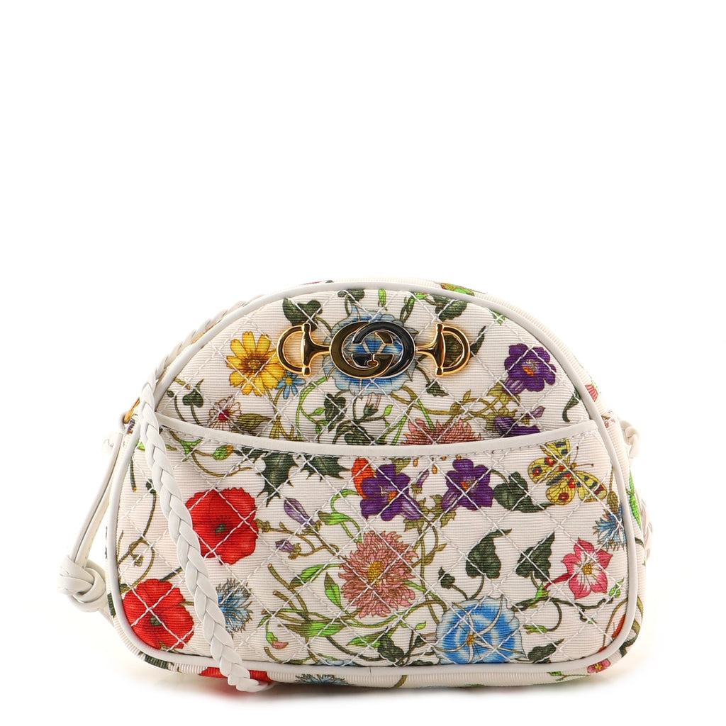 Trapuntata Camera Shoulder Bag Quilted Flora Canvas	 Mini