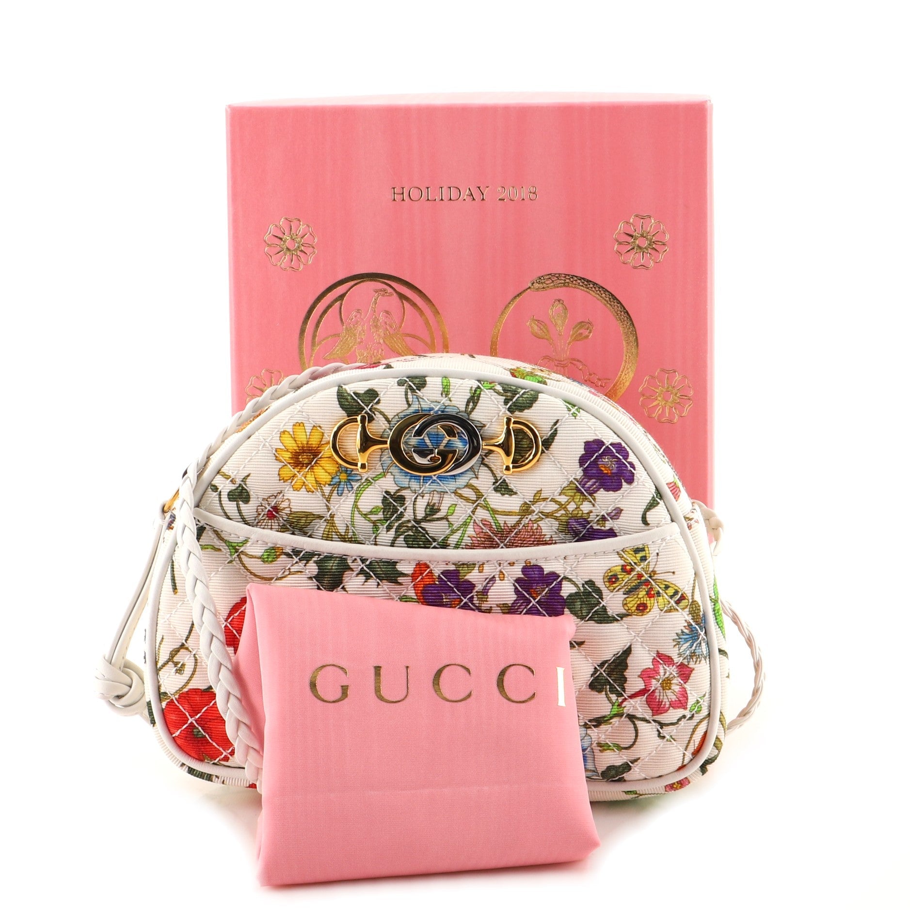 Trapuntata Camera Shoulder Bag Quilted Flora Canvas	 Mini