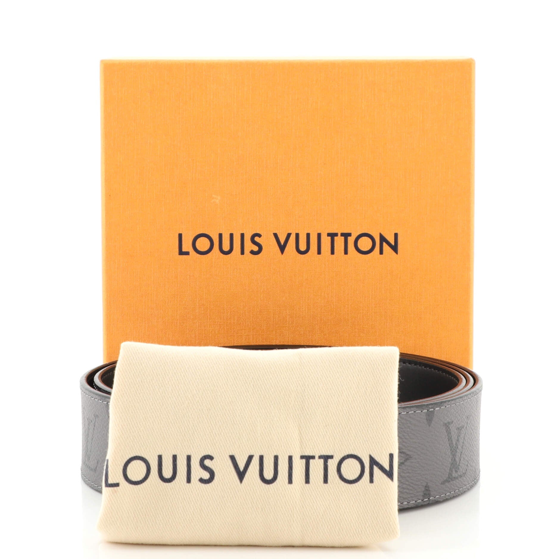 LV Initiales Reversible Belt Reverse Monogram Eclipse Canvas Wide 110