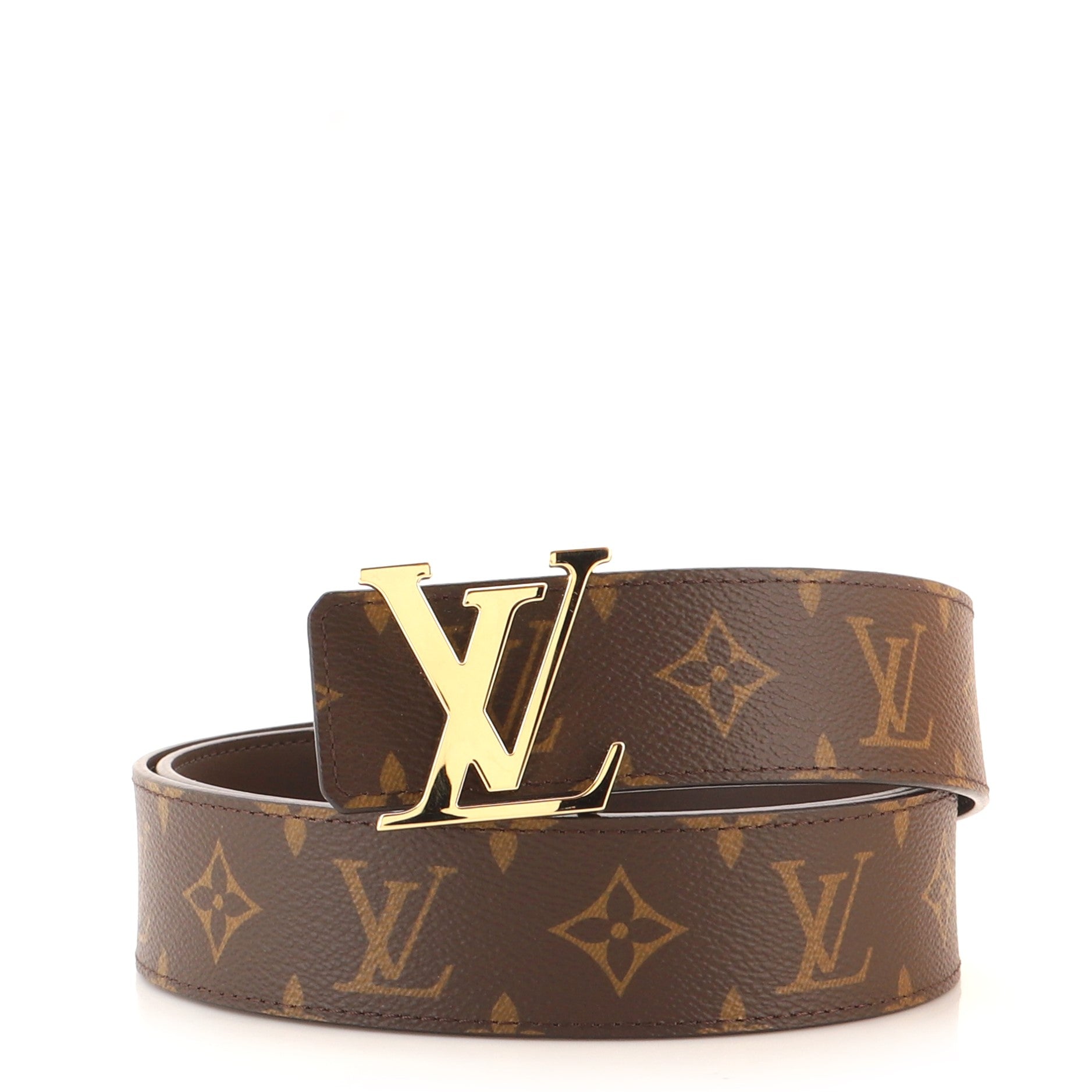 LV Initiales Reversible Belt Monogram Canvas and Leather Wide 110