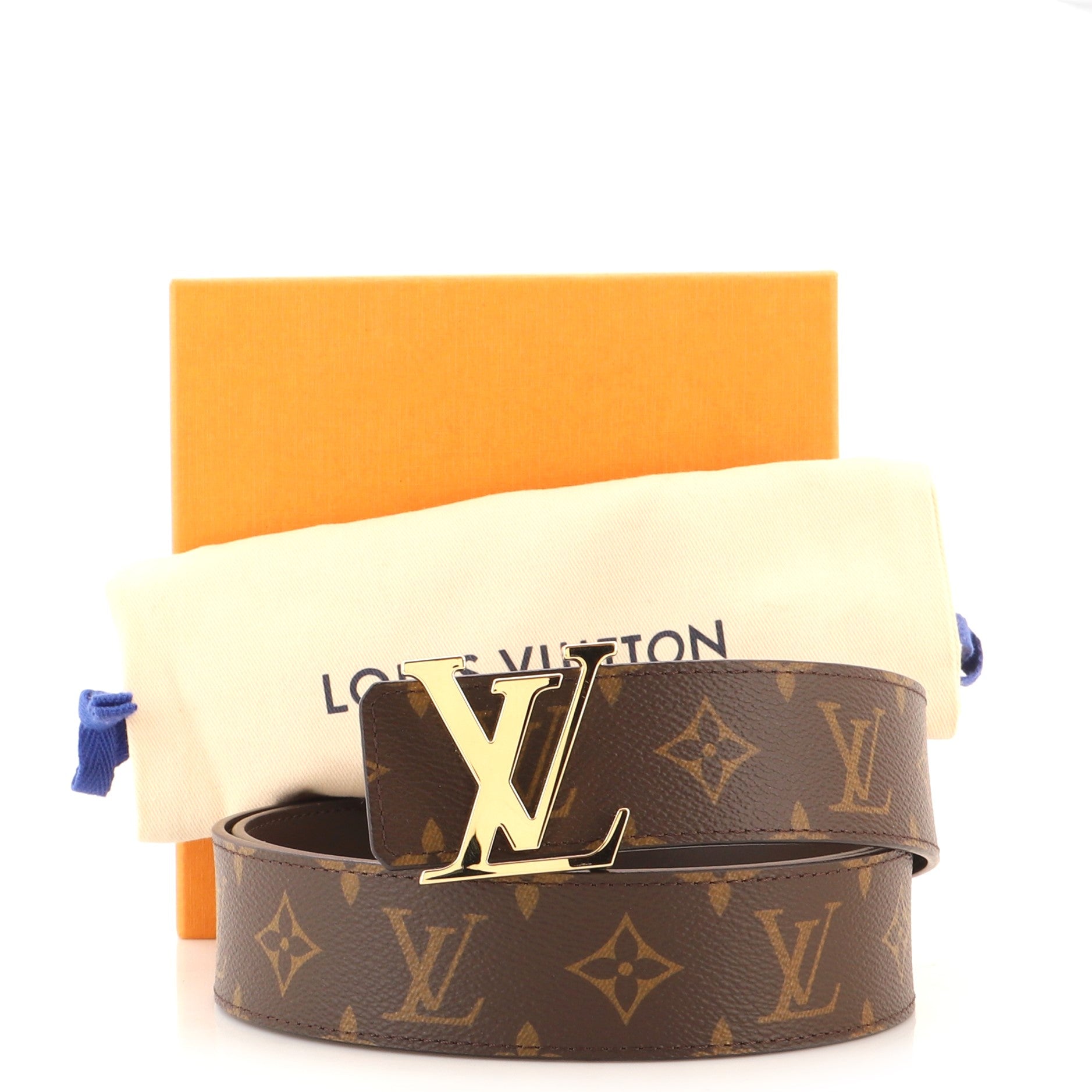 LV Initiales Reversible Belt Monogram Canvas and Leather Wide 110
