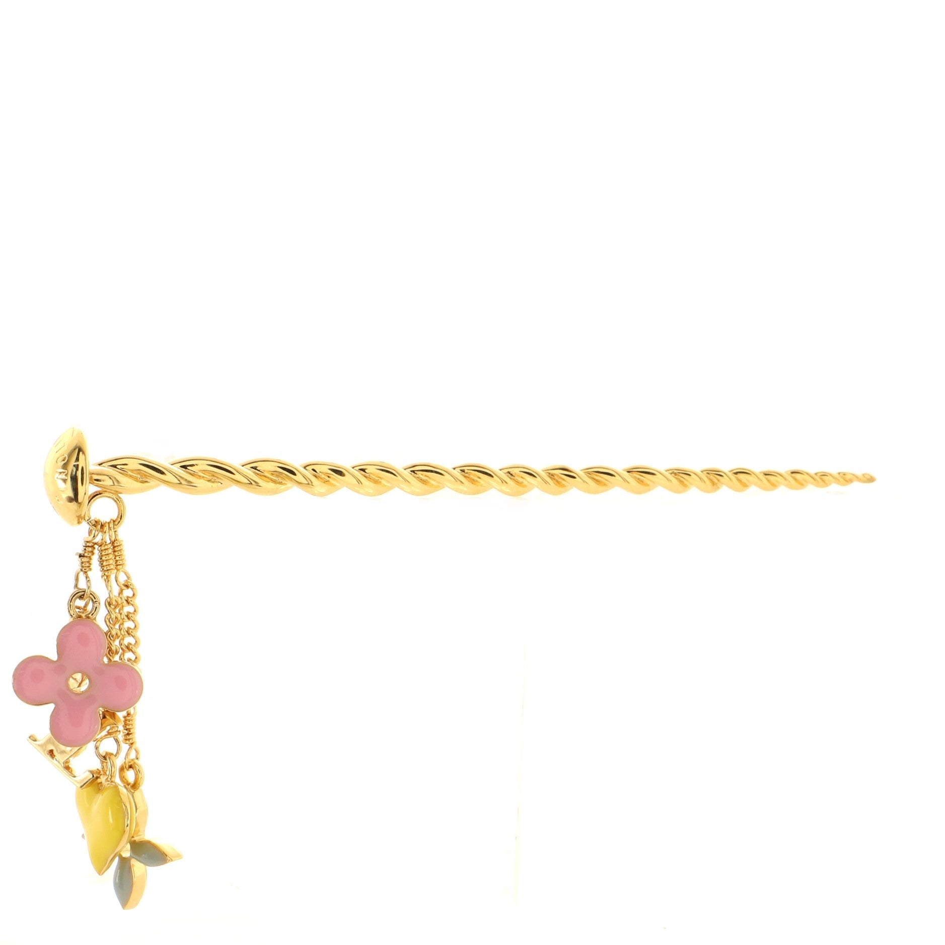 Sweet Monogram Hair Pin Metal with Enamel XS
