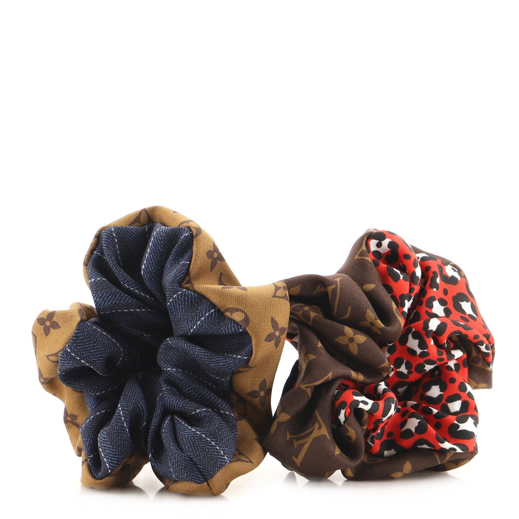 Be Mindful Scrunchy Set Monogram and Reverse Monogram Silk XS