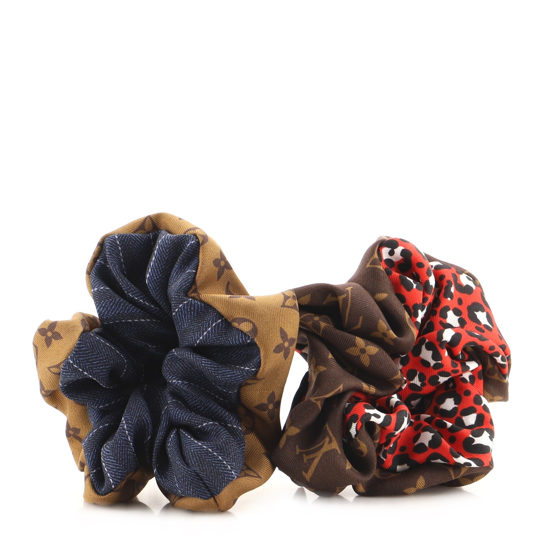 Be Mindful Scrunchy Set Monogram and Reverse Monogram Silk XS