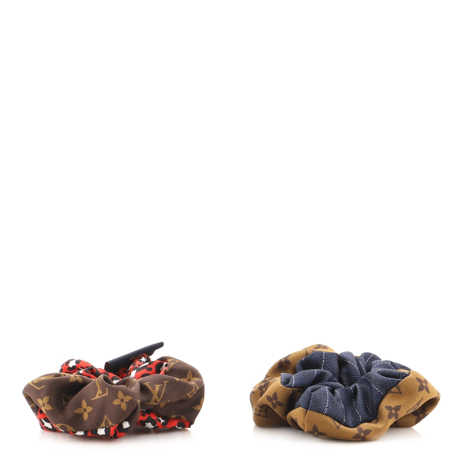 Be Mindful Scrunchy Set Monogram and Reverse Monogram Silk XS