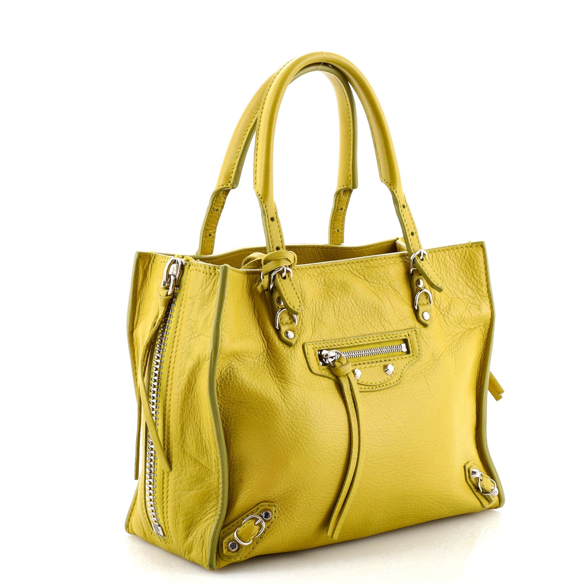 Papier A4 Zip Around Classic Studs Bag Leather Mini